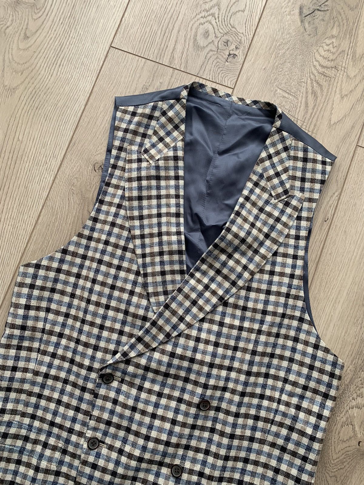 Suitsupply Suitsupply double breasted vest chekered ethomas Size 50R - 5 Thumbnail