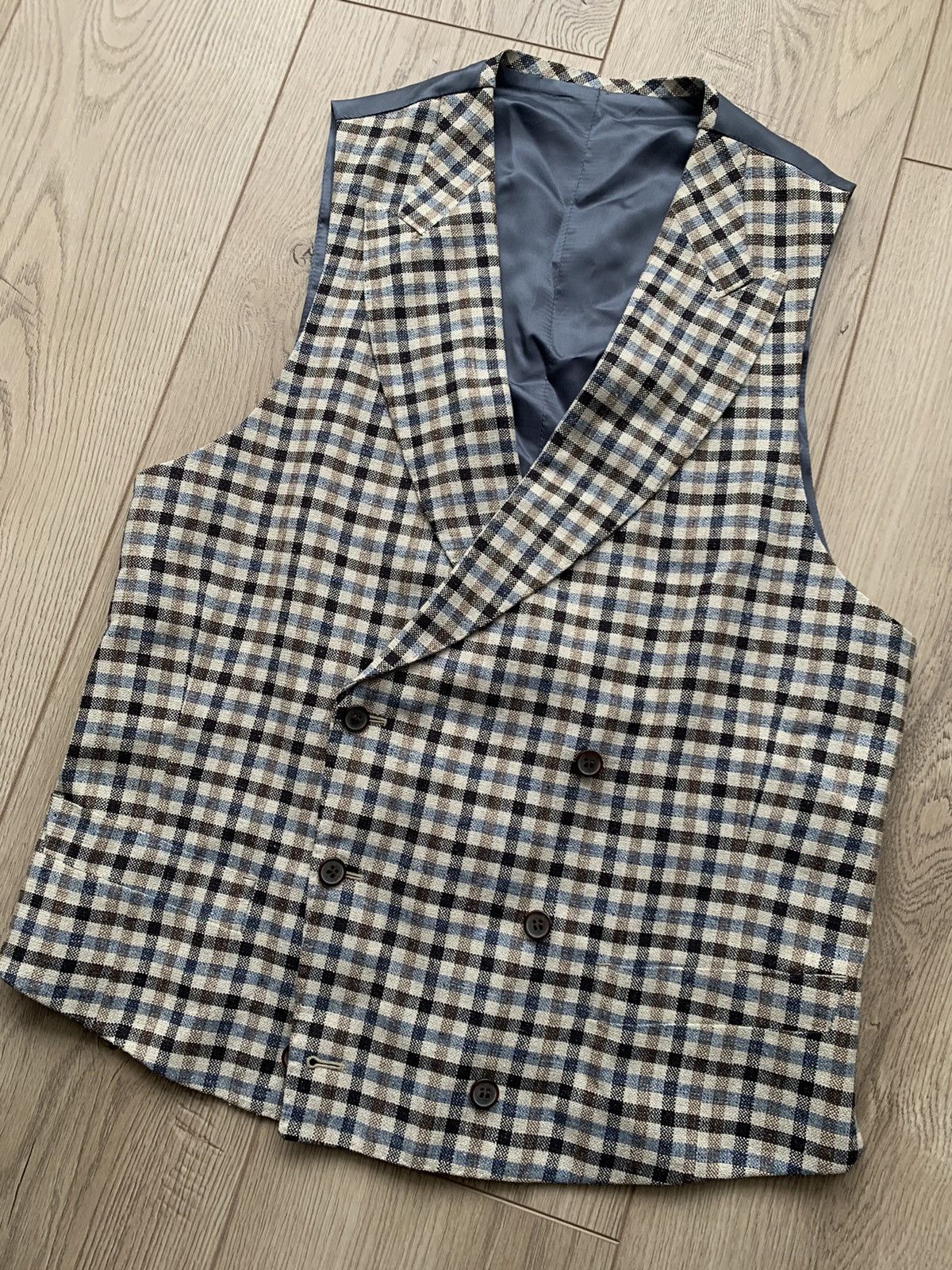 Suitsupply Suitsupply double breasted vest chekered ethomas Size 50R - 3 Thumbnail