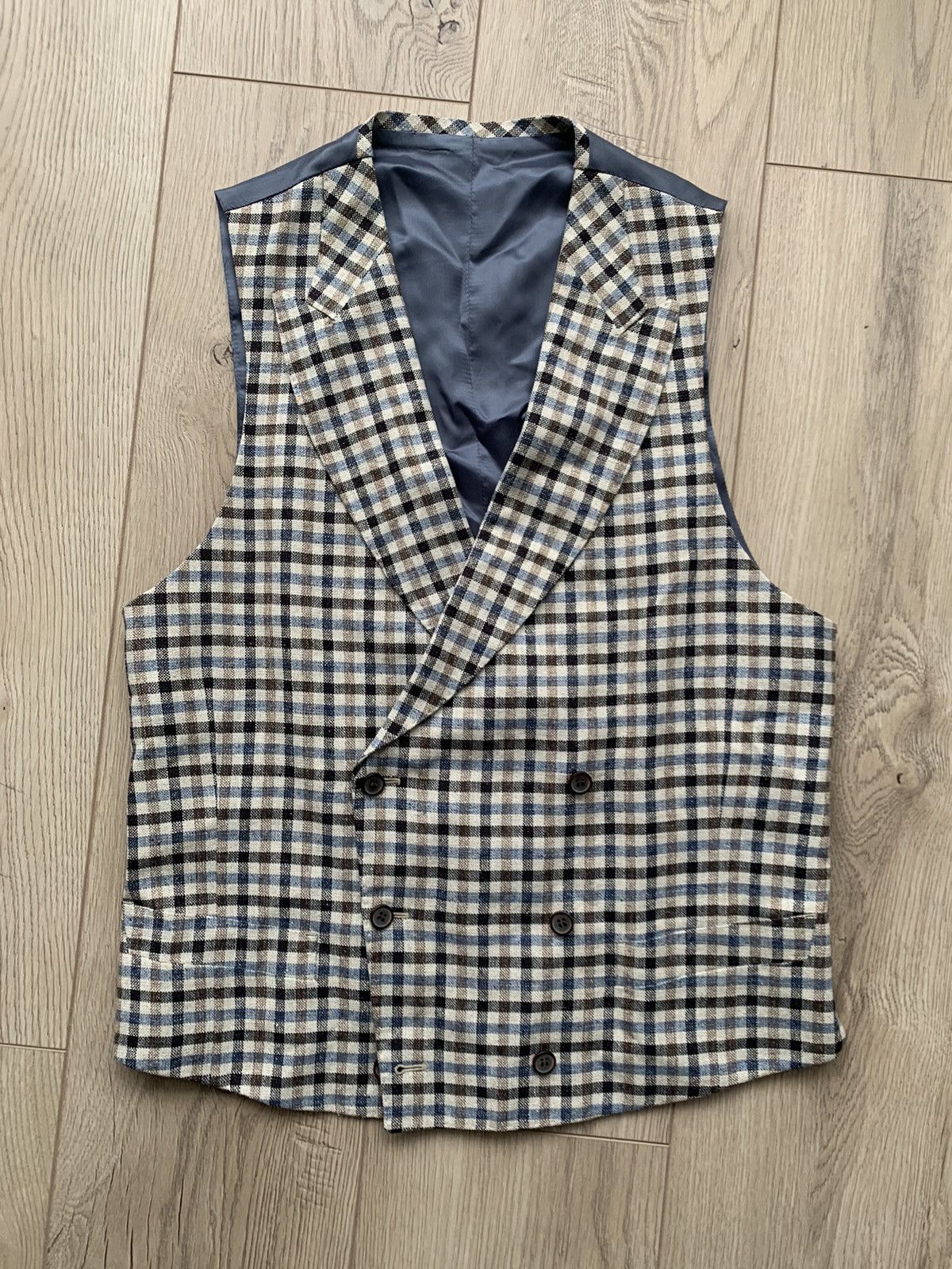 Suitsupply Suitsupply double breasted vest chekered ethomas Size 50R - 2 Thumbnail