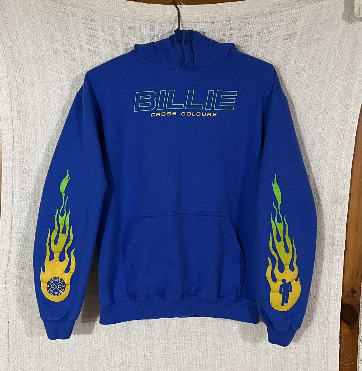 Cross Colours Billie Eilish x Cross Colors Blue Flame Hoodie Sweatshirt | Grailed