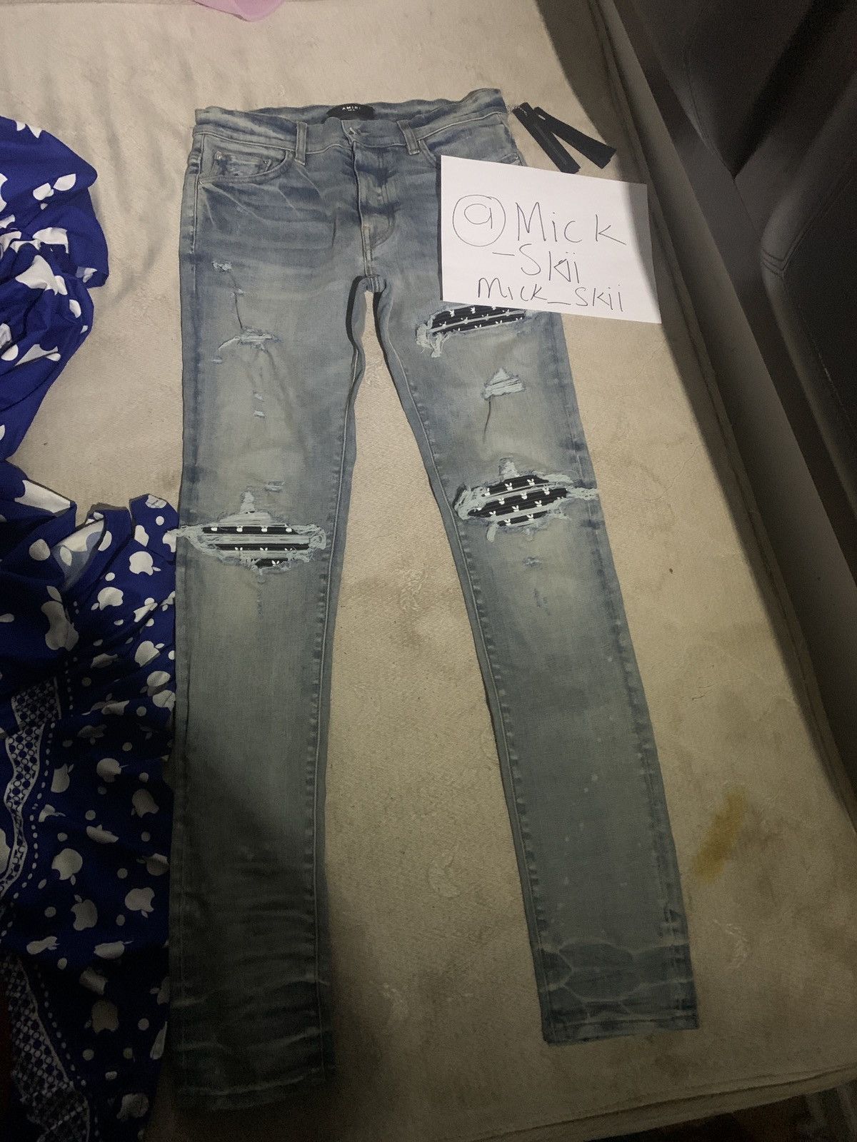 Amiri Amiri Clay Indigo Playboy MX1 Jeans Size US 32 / EU 48 - 1 Thumbnail