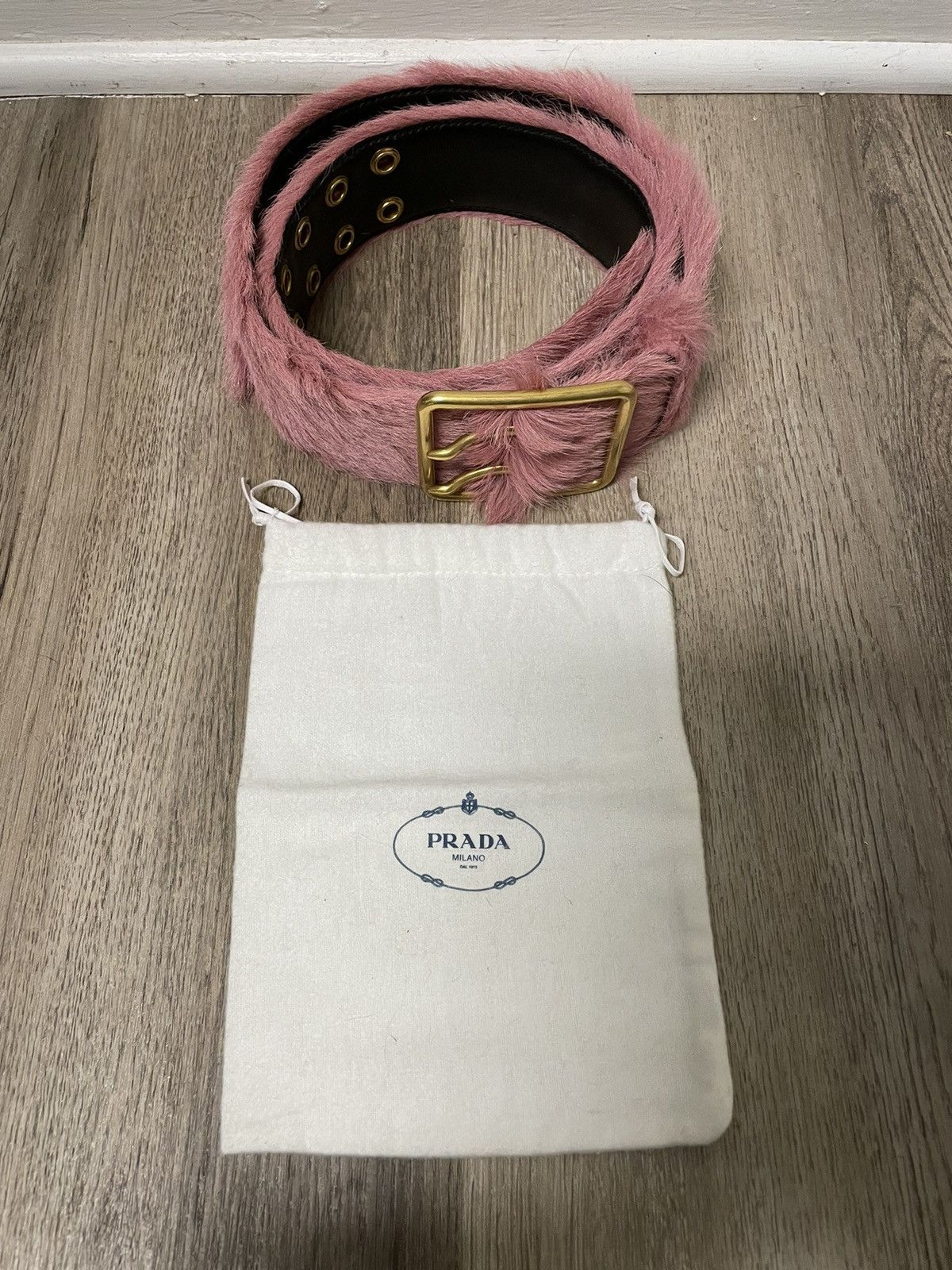 Prada Fur Belt | Grailed