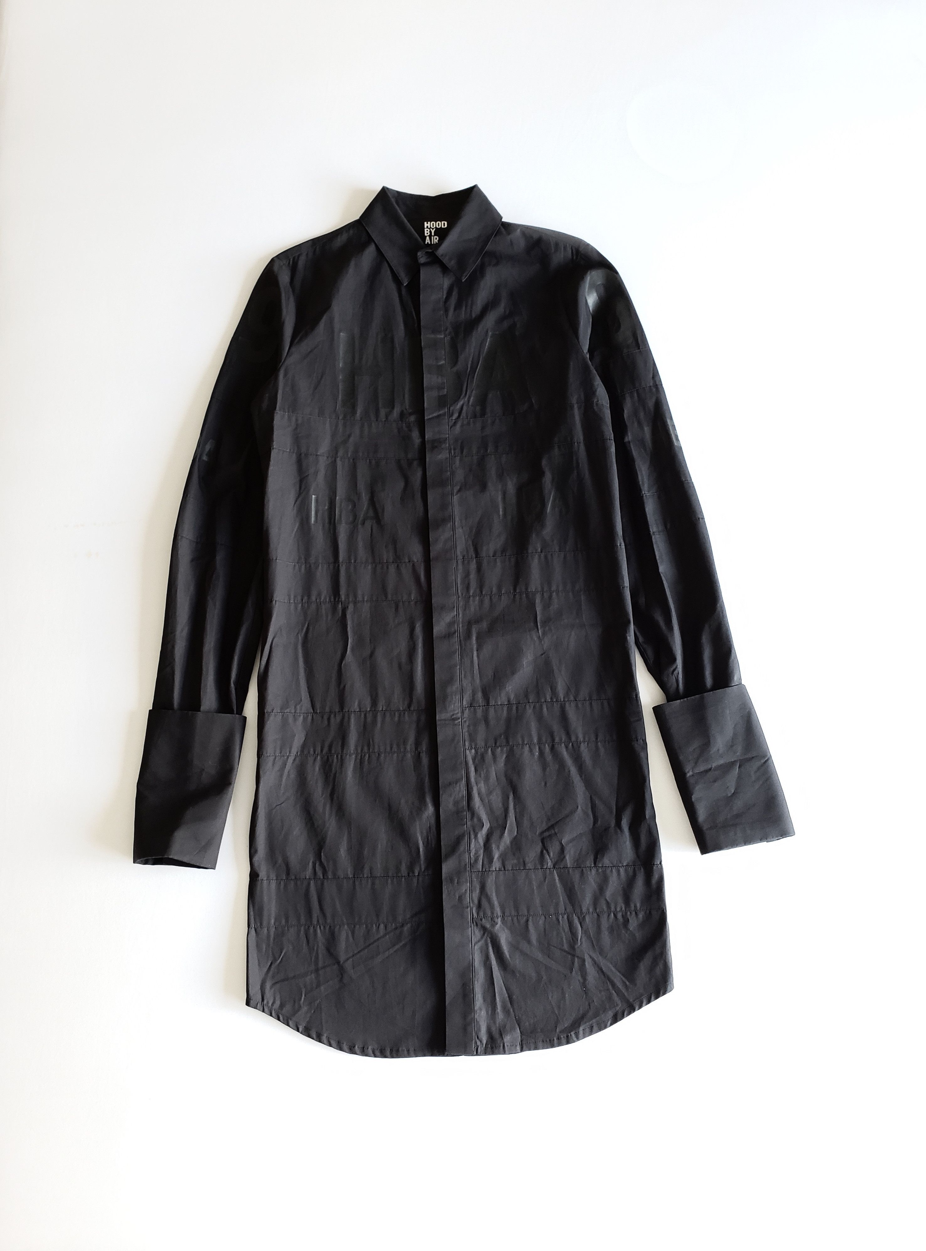 Hood By Air HBA $650 Long Logo Shirt Size US S / EU 44-46 / 1 - 1 Thumbnail