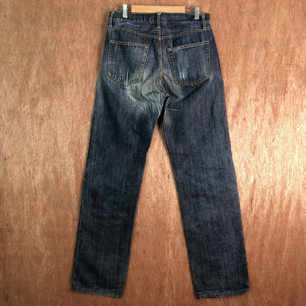Uniqlo DLL Uniqlo Blue distressed ripped Denim Pants #c258 Size US 29 - 6 Thumbnail