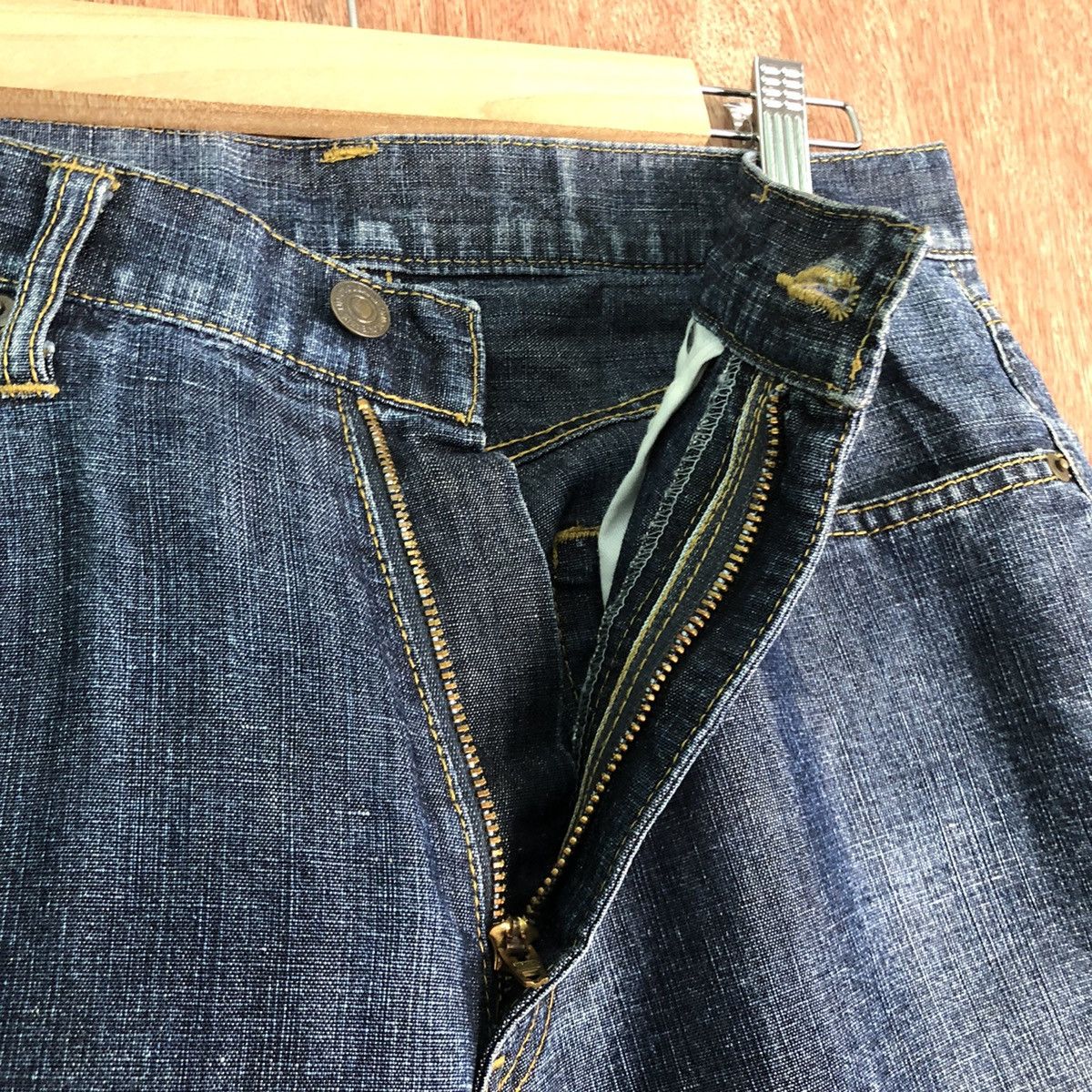 Uniqlo DLL Uniqlo Blue distressed ripped Denim Pants #c258 Size US 29 - 5 Thumbnail
