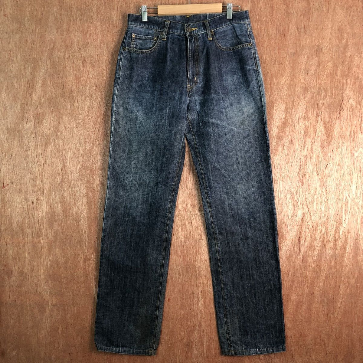 Uniqlo DLL Uniqlo Blue distressed ripped Denim Pants #c258 Size US 29 - 1 Thumbnail