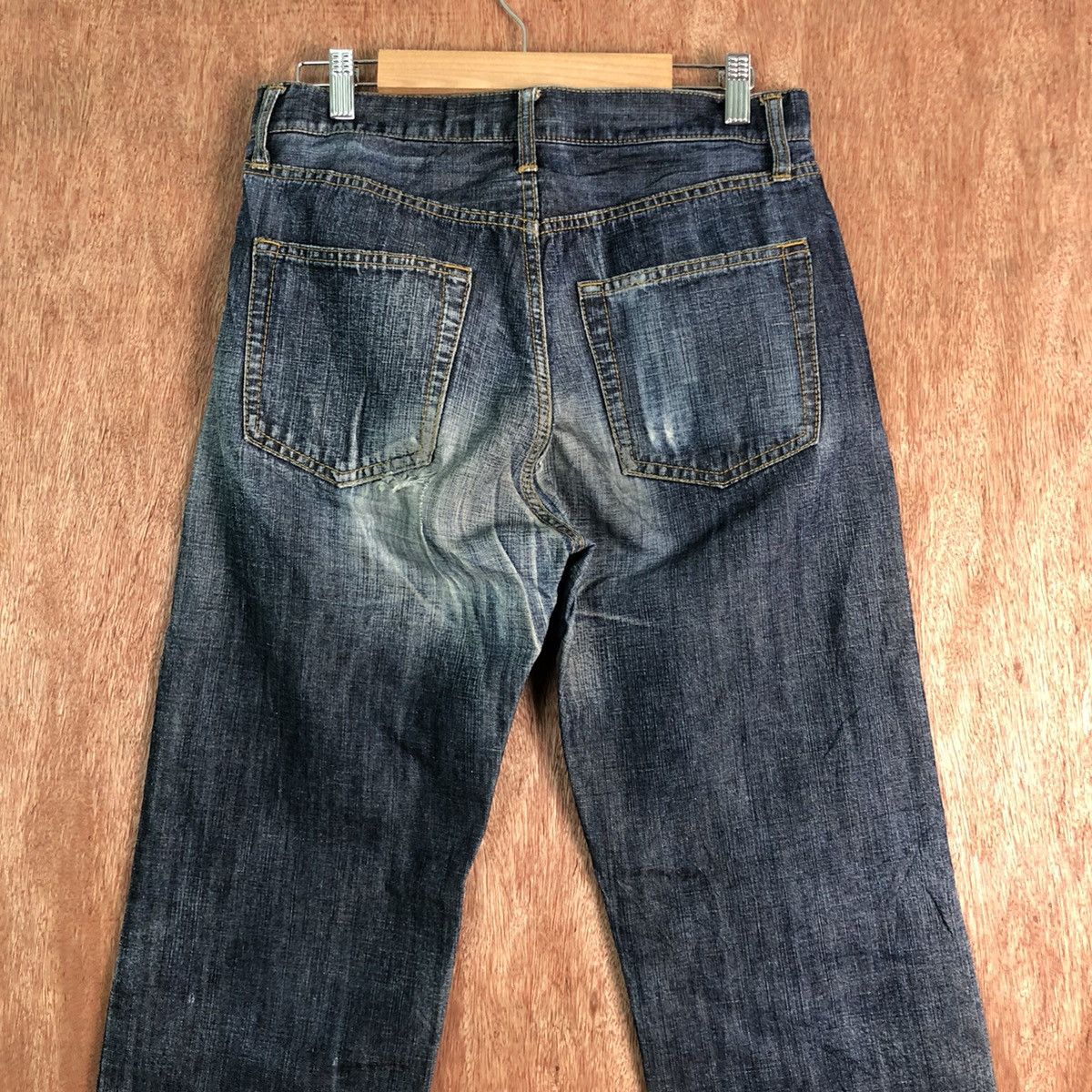 Uniqlo DLL Uniqlo Blue distressed ripped Denim Pants #c258 Size US 29 - 7 Thumbnail