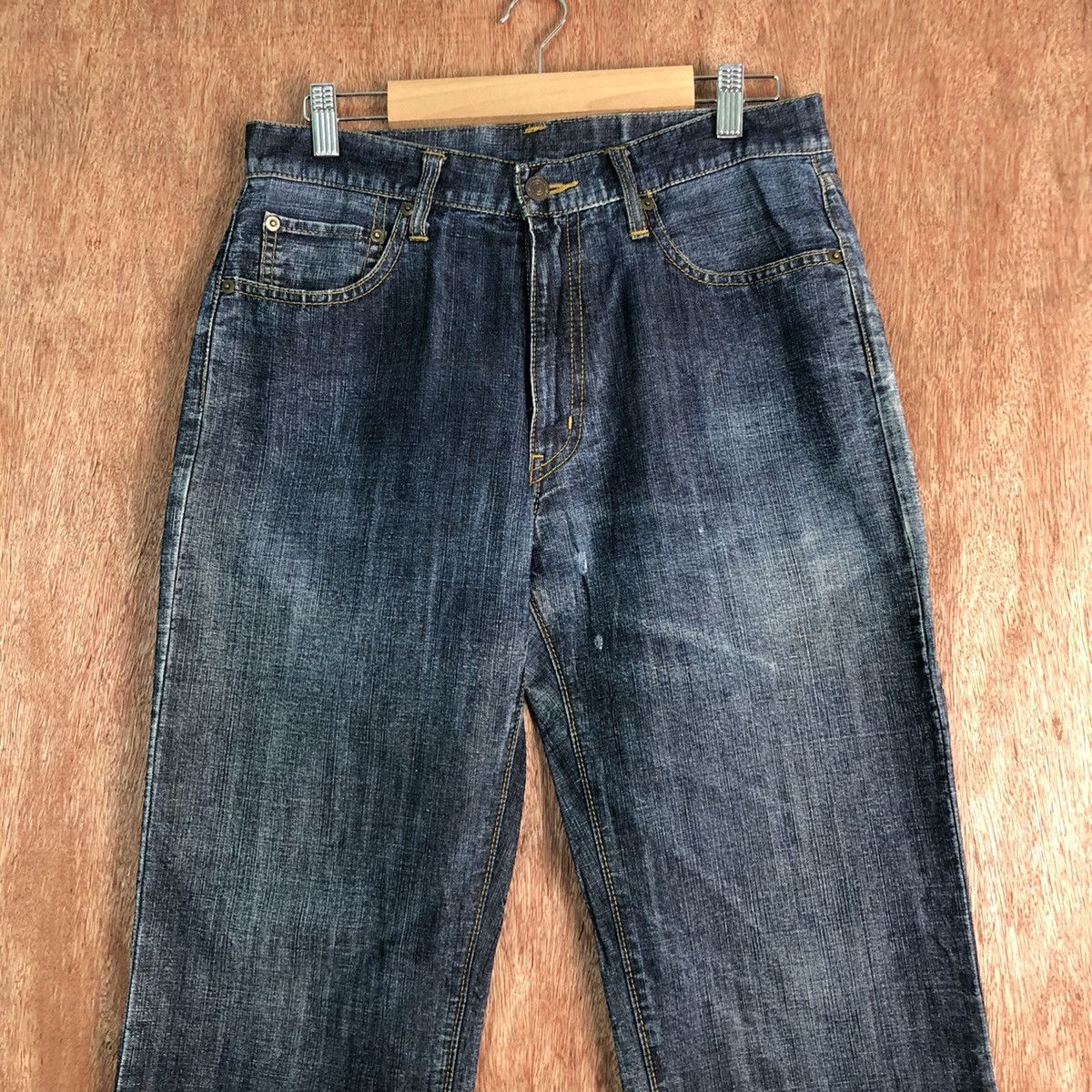 Uniqlo DLL Uniqlo Blue distressed ripped Denim Pants #c258 Size US 29 - 2 Thumbnail