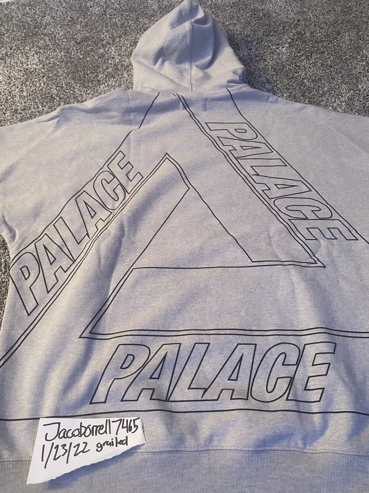 Palace PALACE JUMBO TRI FERG DROP SHOULDER HOOD GREY/MARL | Grailed