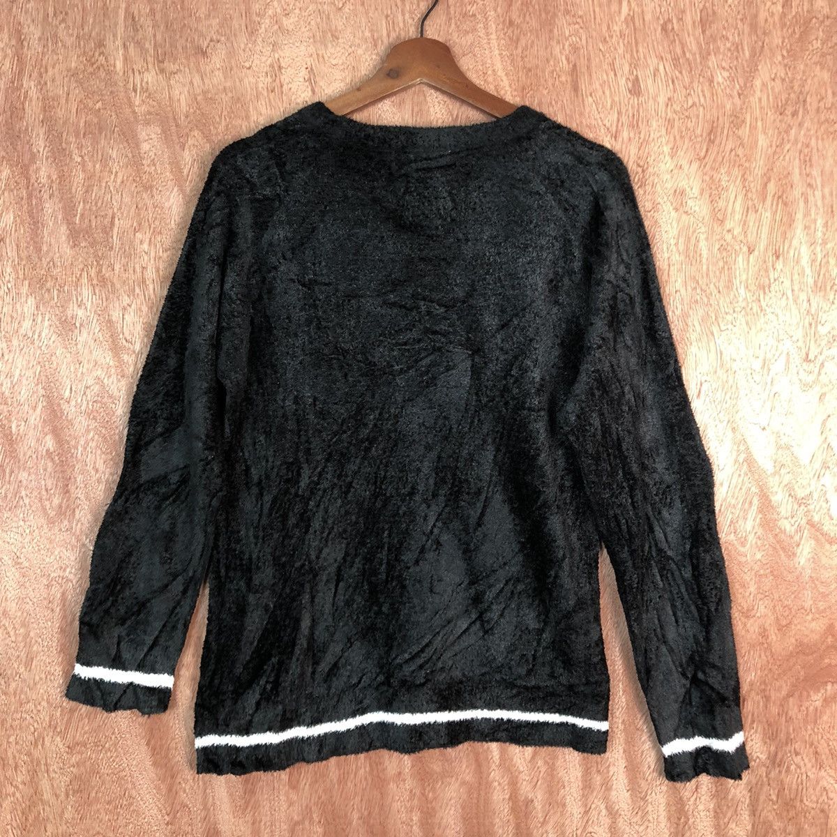 Homespun Knitwear × Japanese Brand Jun Blaze Black Mohair fleece Knitwear #c342 Size US M / EU 48-50 / 2 - 10 Thumbnail