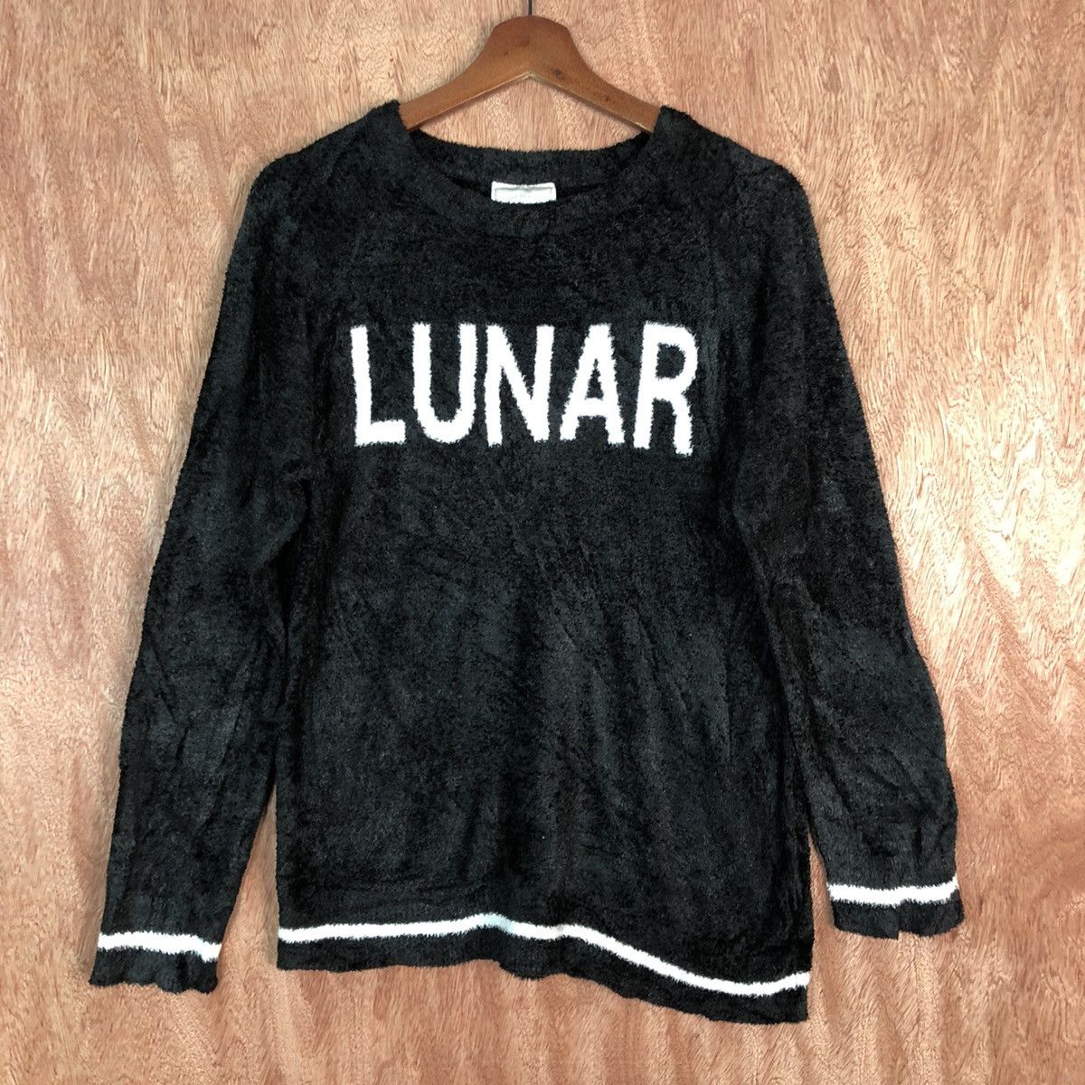 Homespun Knitwear × Japanese Brand Jun Blaze Black Mohair fleece Knitwear #c342 Size US M / EU 48-50 / 2 - 3 Thumbnail