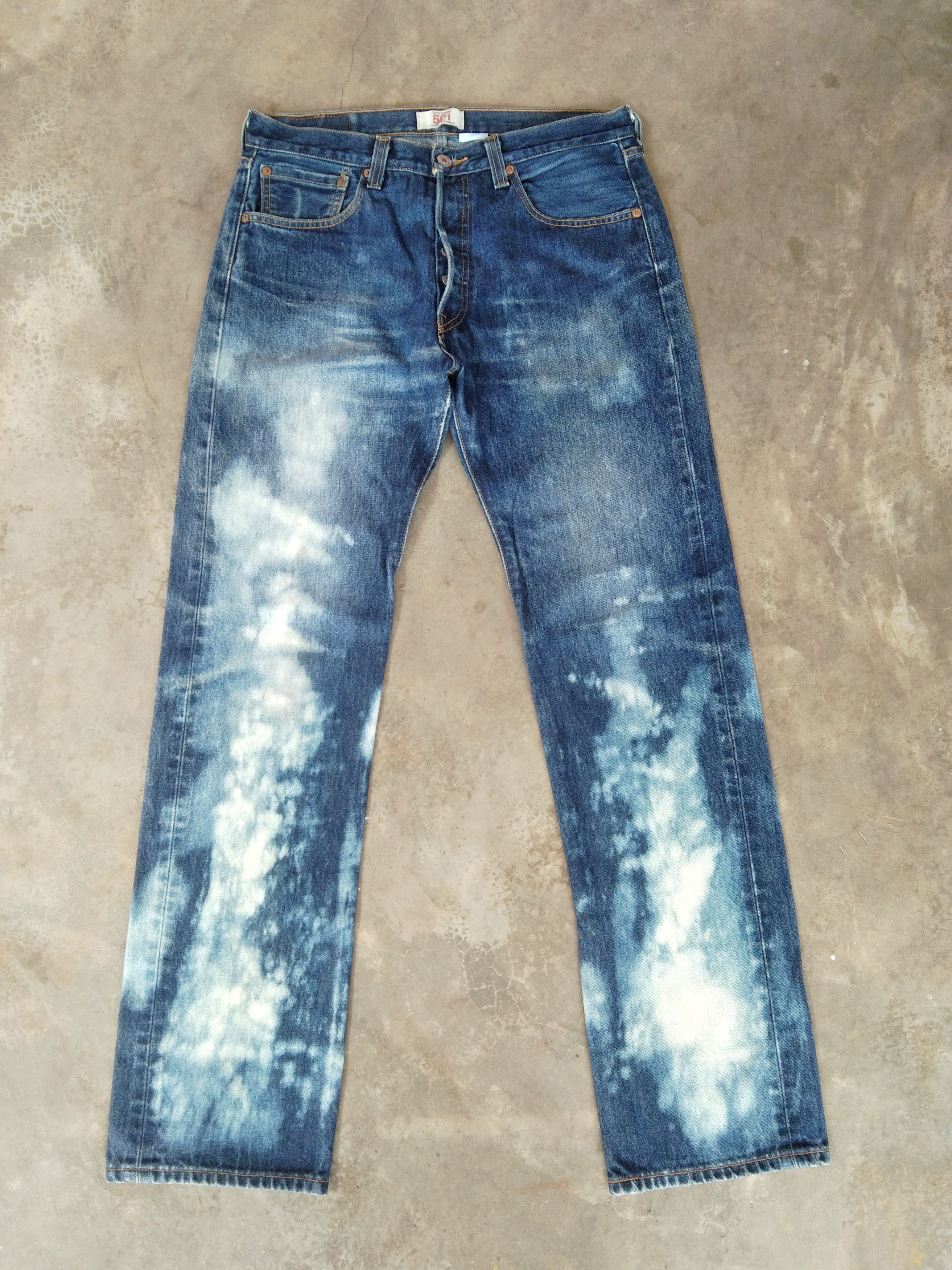 Levi's Vintage Levis 501 Straight Leg Distressed Jeans 33x34 Size US 33 - 1 Thumbnail