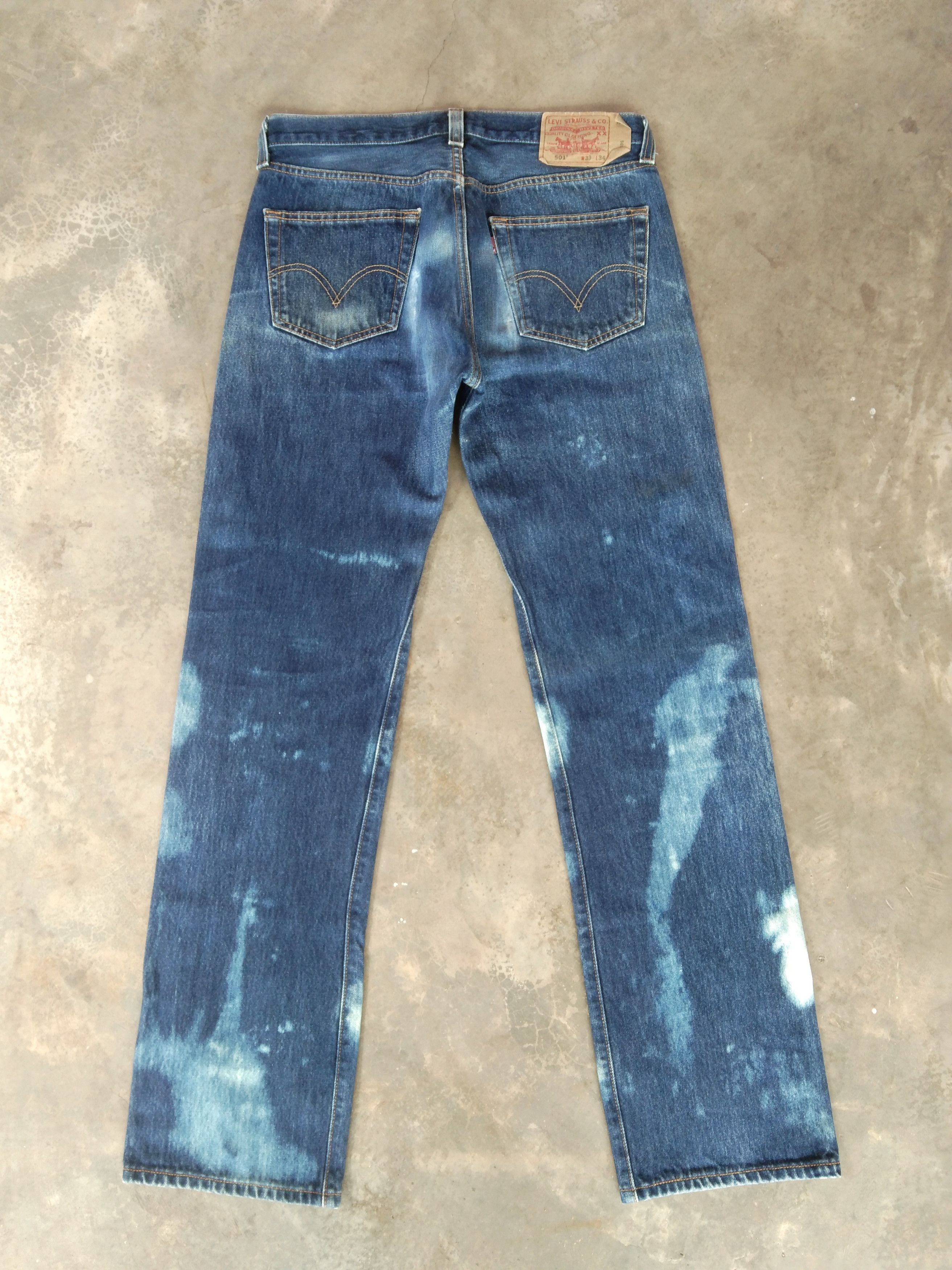 Levi's Vintage Levis 501 Straight Leg Distressed Jeans 33x34 Size US 33 - 2 Thumbnail