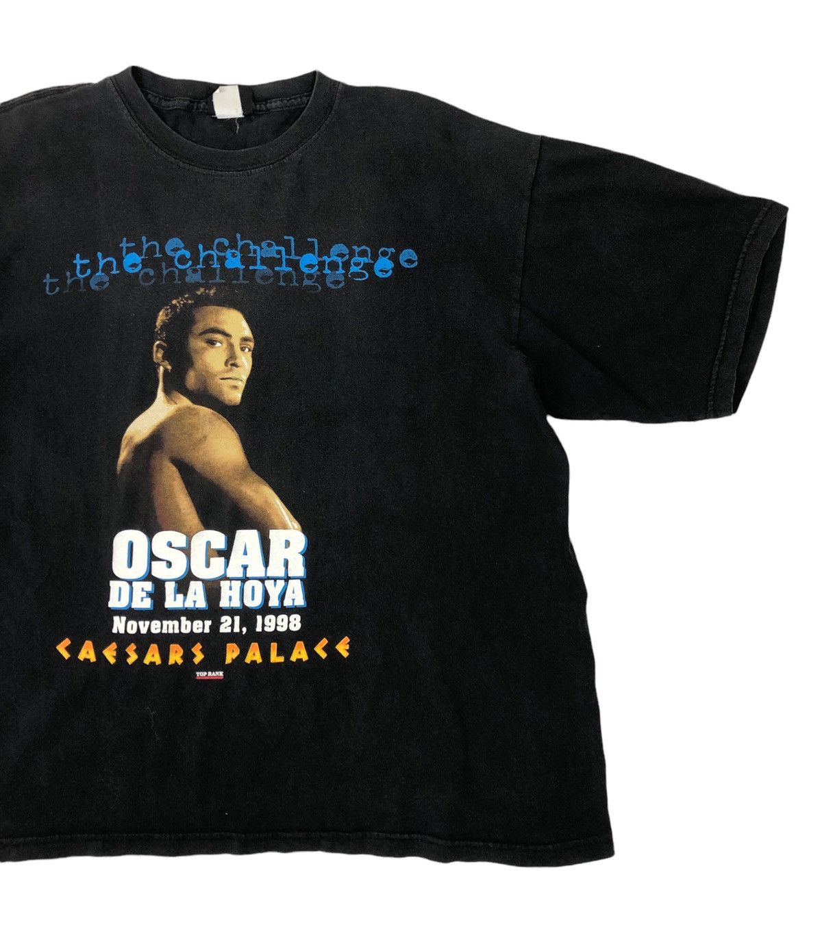 Vintage Vintage 90s Oscar De La Hoya Boxing T Shirt Size US XL / EU 56 / 4 - 3 Thumbnail