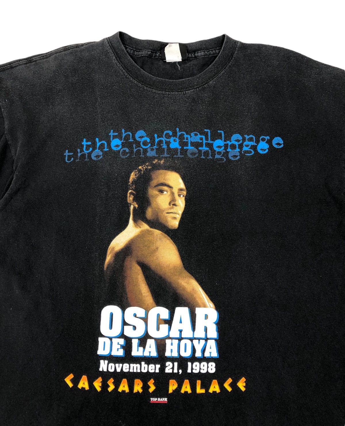 Vintage Vintage 90s Oscar De La Hoya Boxing T Shirt Size US XL / EU 56 / 4 - 5 Thumbnail