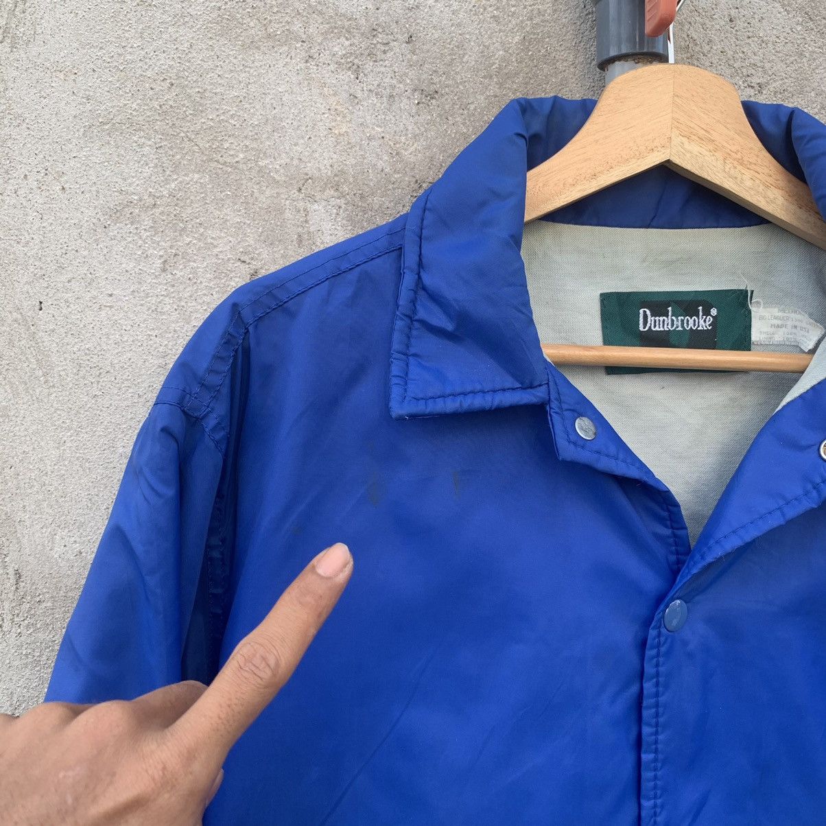 Dunbrooke × Vintage 1990’s Vintage Dunbrooke Varsity Jacket Nylon Made In U.S.A Size US L / EU 52-54 / 3 - 3 Thumbnail