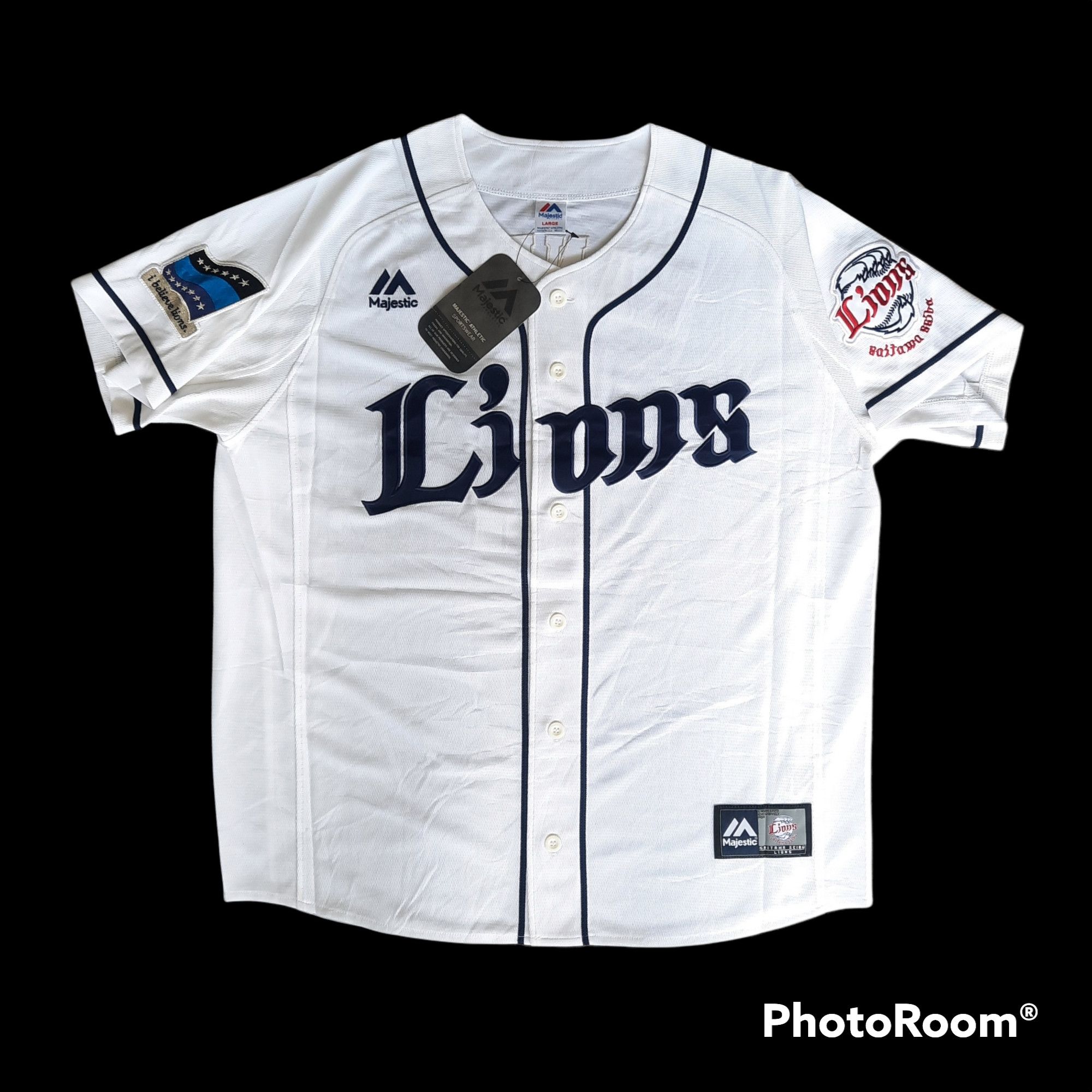 New Limited Majestic Seibu Lions NPB Japan We Are One Baseball Jersey Blue  – Sugoi JDM