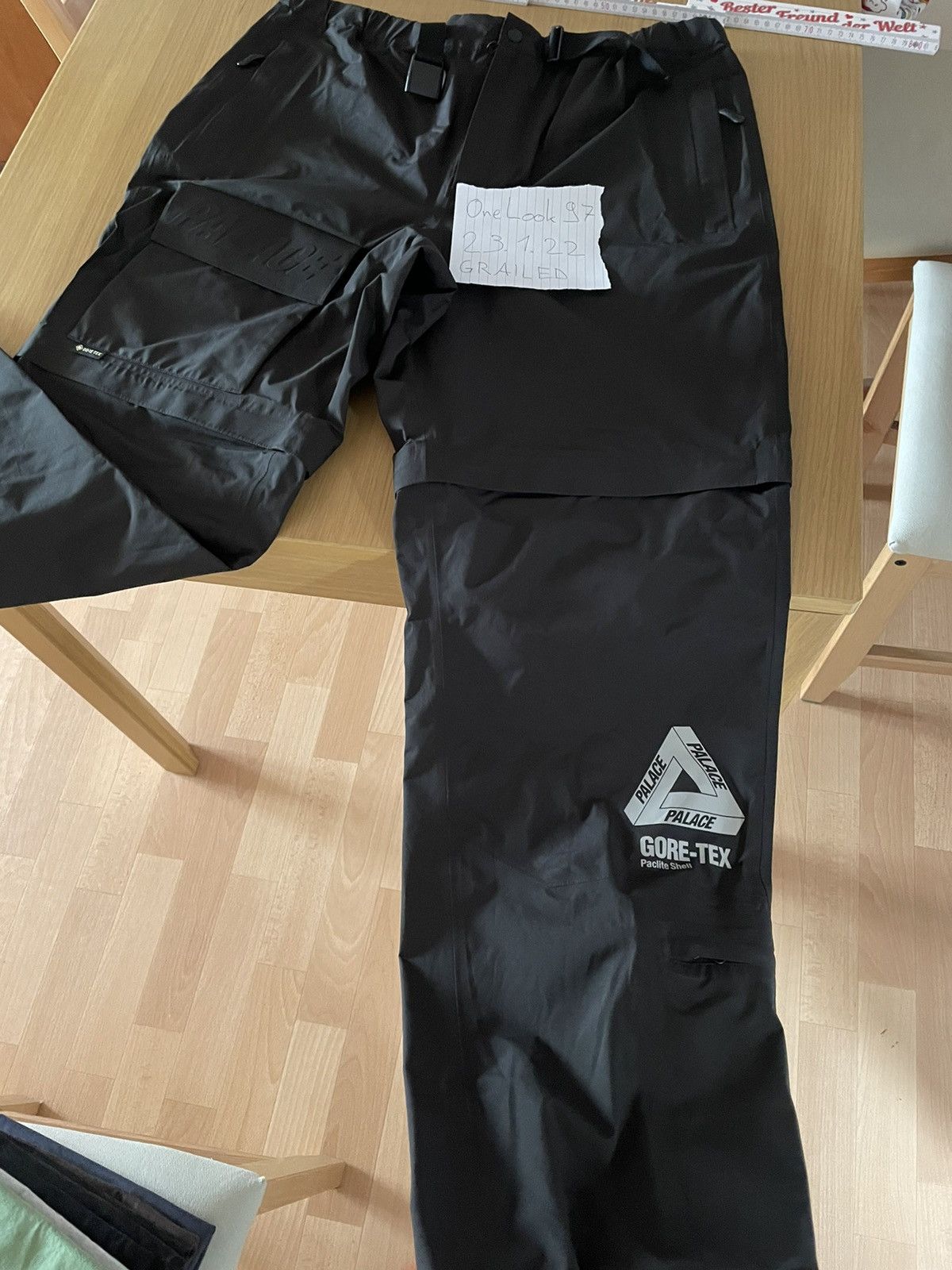 Palace Palace Gore-Tex Zip-Off Cargos XL Black | Grailed