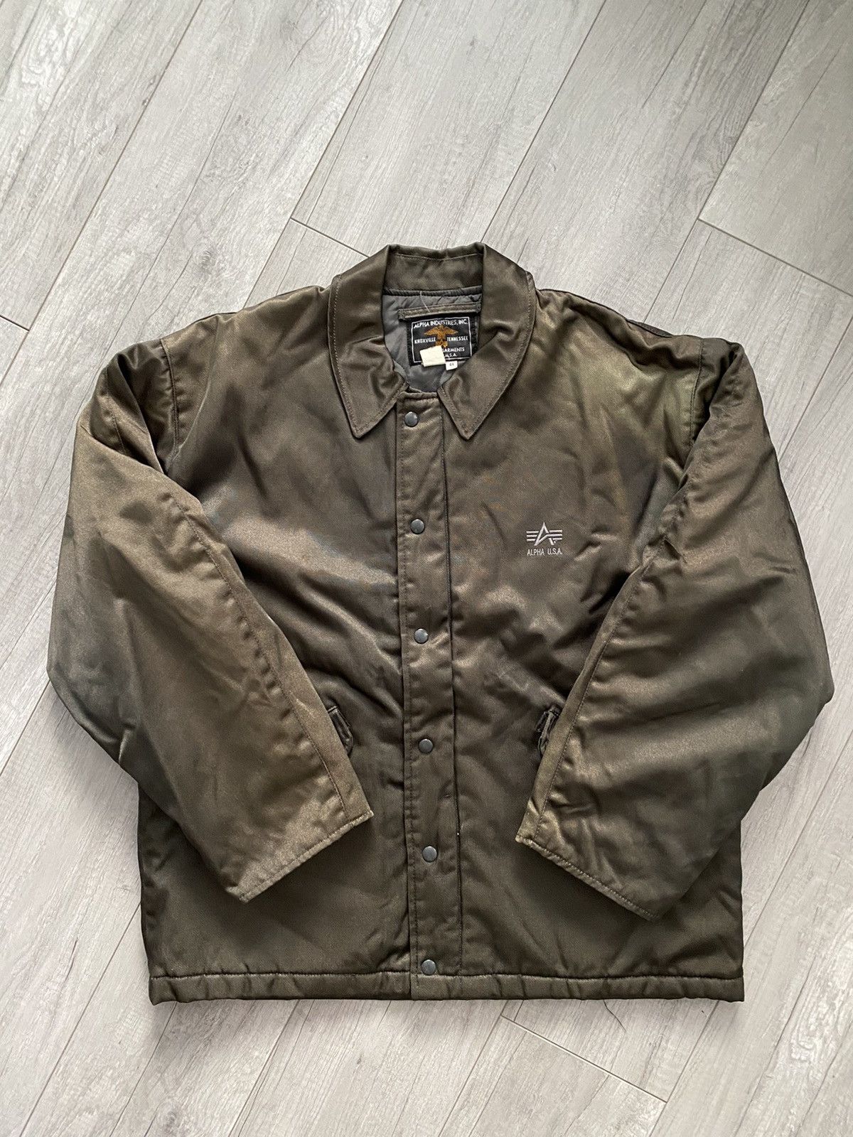 Alpha Industries Vintage 80’s 90’s Alpha Industries flight jacket made in USA Size US L / EU 52-54 / 3 - 2 Thumbnail