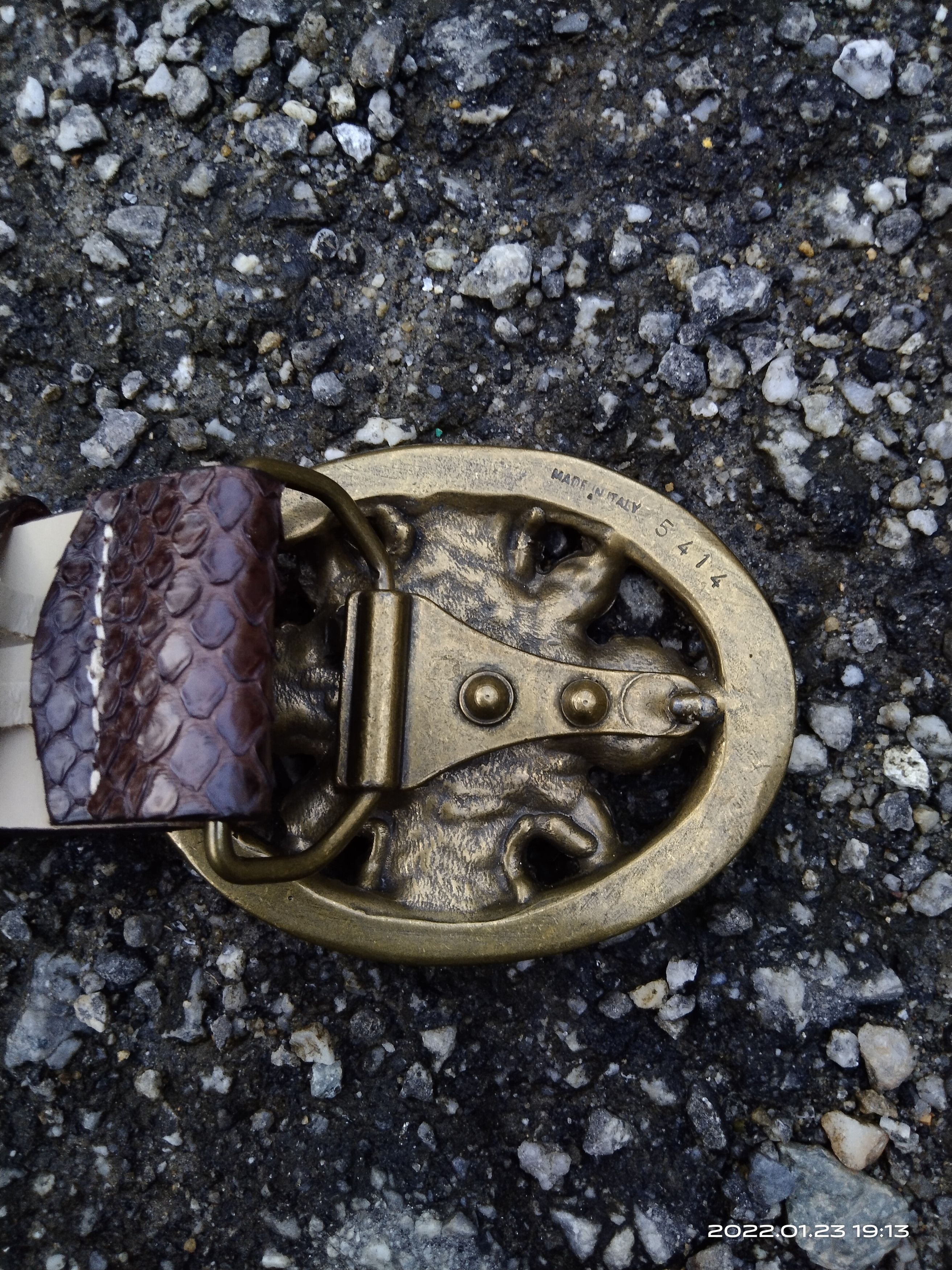 Leather PYTON SNAKE SKIN LEATHER BELT MADE IN ITALY Size ONE SIZE - 5 Thumbnail