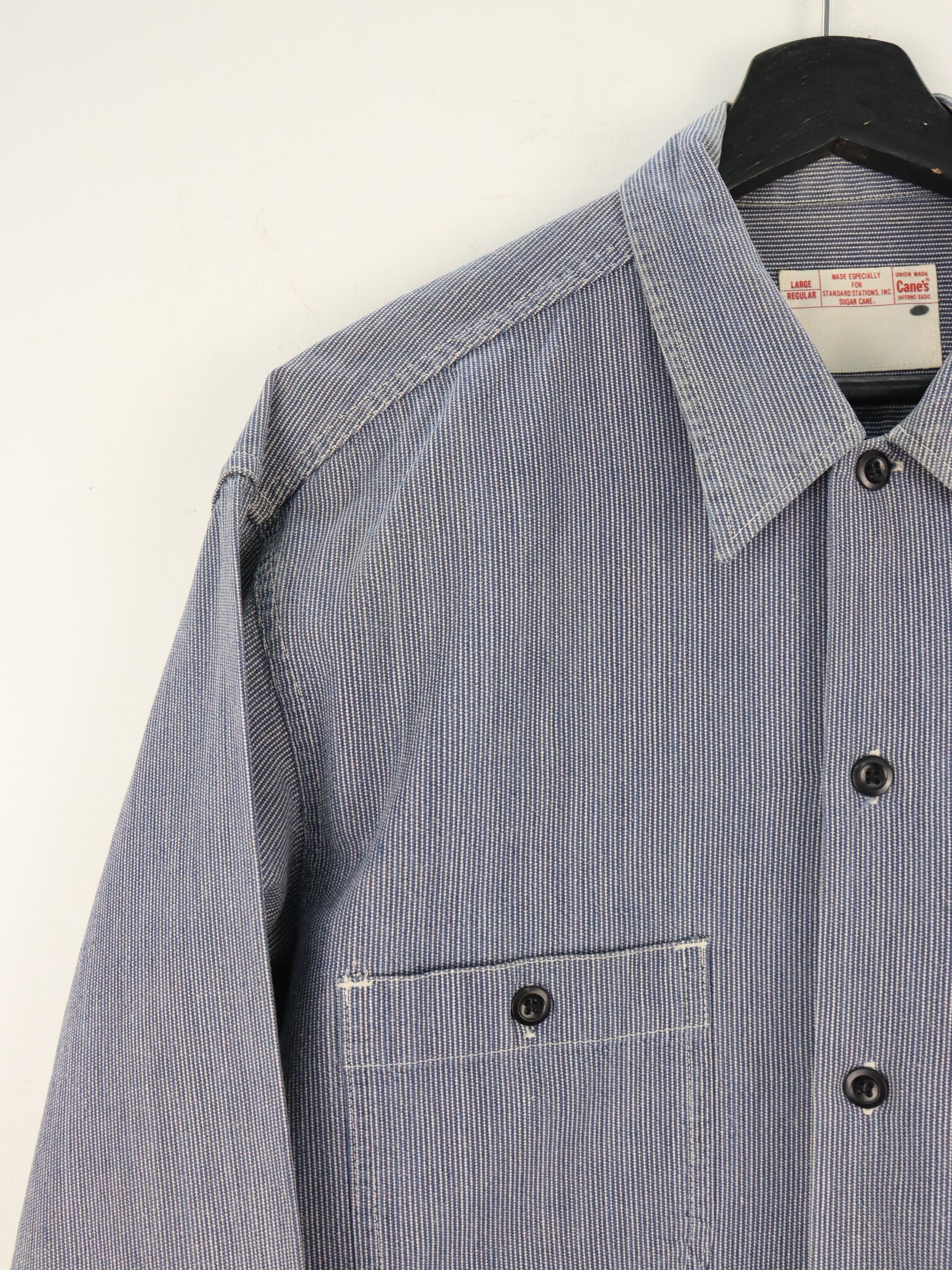 Sugar Cane × Toyo Enterprises Sugar Cane Selvedge Hickory Workwear Longsleeve Shirt Size US L / EU 52-54 / 3 - 5 Thumbnail