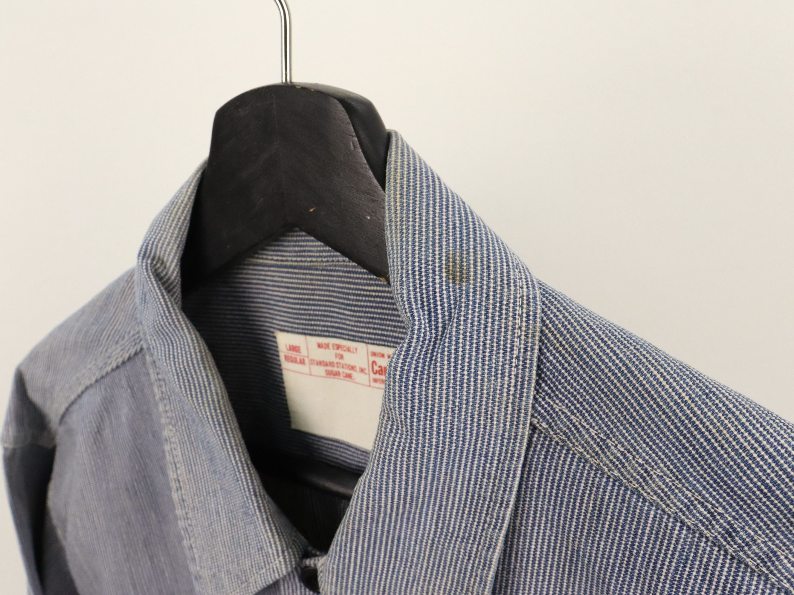 Sugar Cane × Toyo Enterprises Sugar Cane Selvedge Hickory Workwear Longsleeve Shirt Size US L / EU 52-54 / 3 - 14 Thumbnail