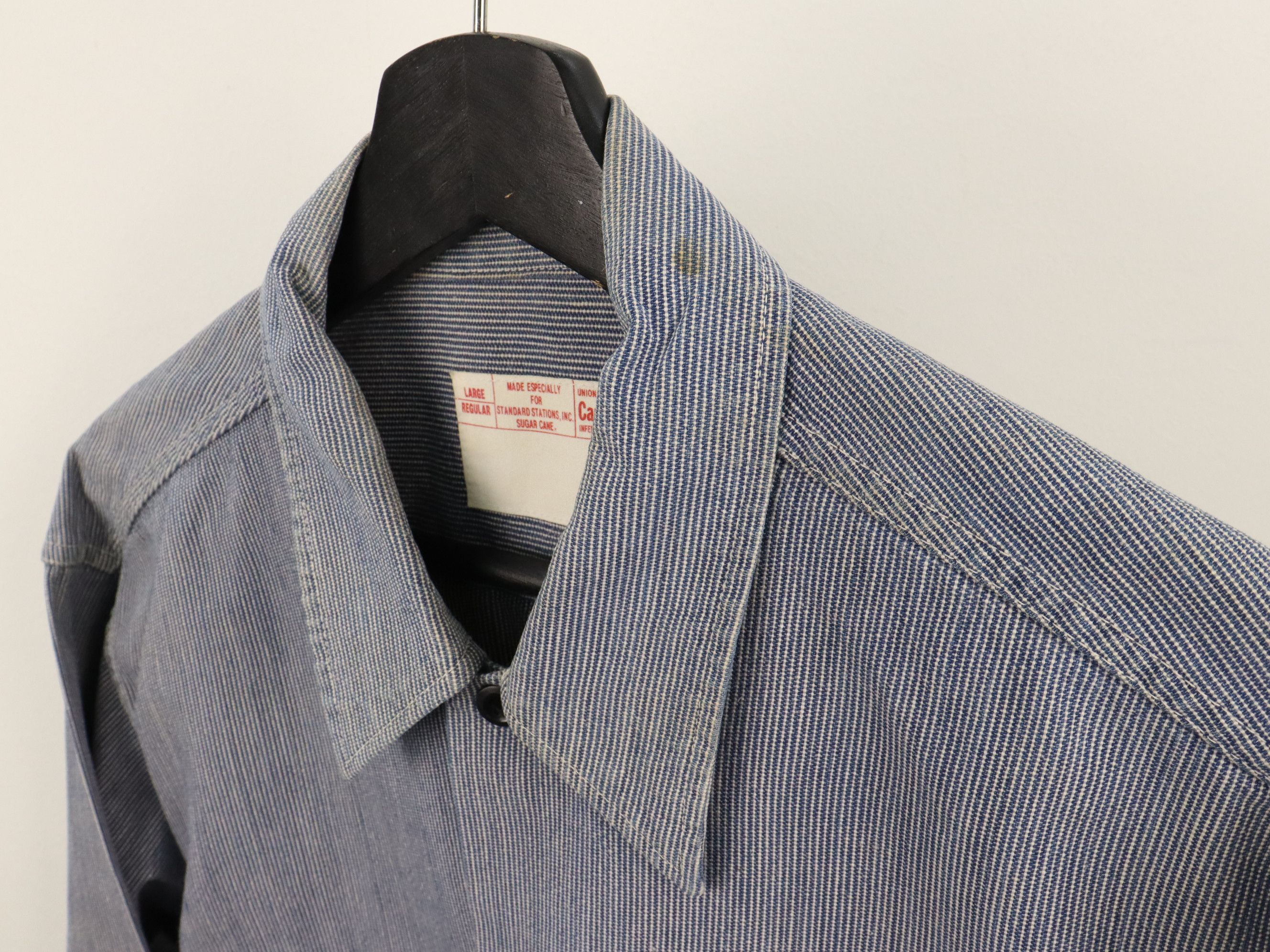 Sugar Cane × Toyo Enterprises Sugar Cane Selvedge Hickory Workwear Longsleeve Shirt Size US L / EU 52-54 / 3 - 9 Thumbnail