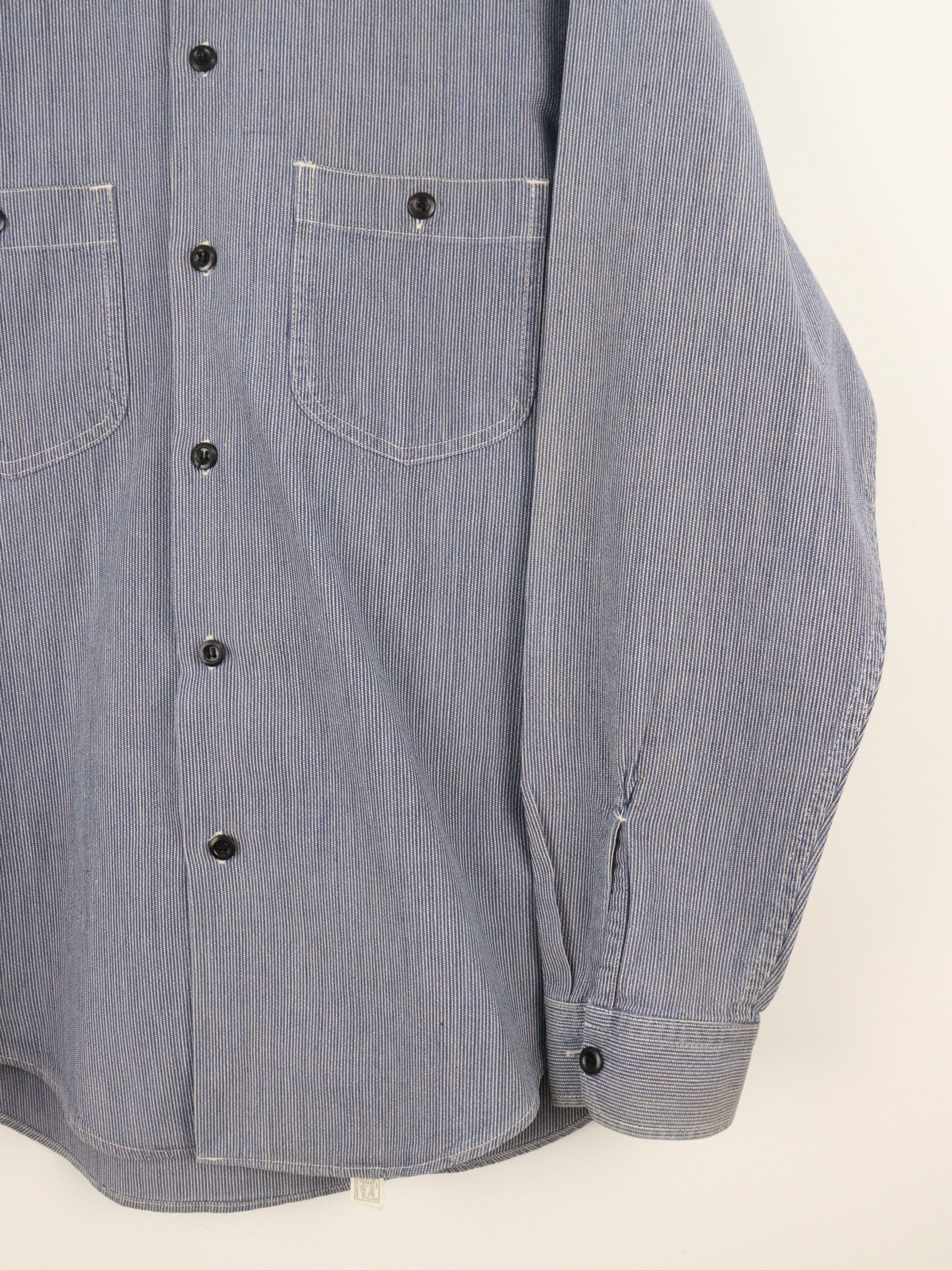 Sugar Cane × Toyo Enterprises Sugar Cane Selvedge Hickory Workwear Longsleeve Shirt Size US L / EU 52-54 / 3 - 10 Thumbnail