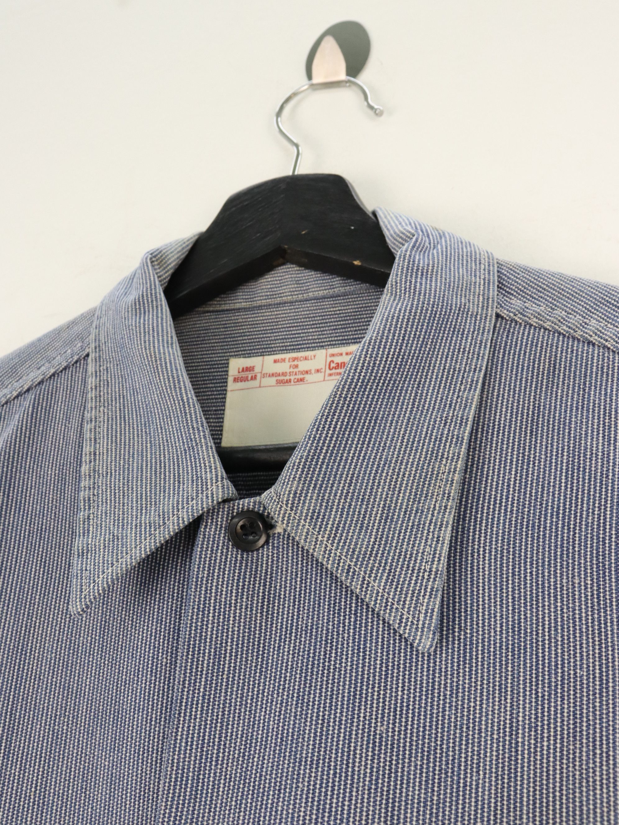 Sugar Cane × Toyo Enterprises Sugar Cane Selvedge Hickory Workwear Longsleeve Shirt Size US L / EU 52-54 / 3 - 8 Thumbnail