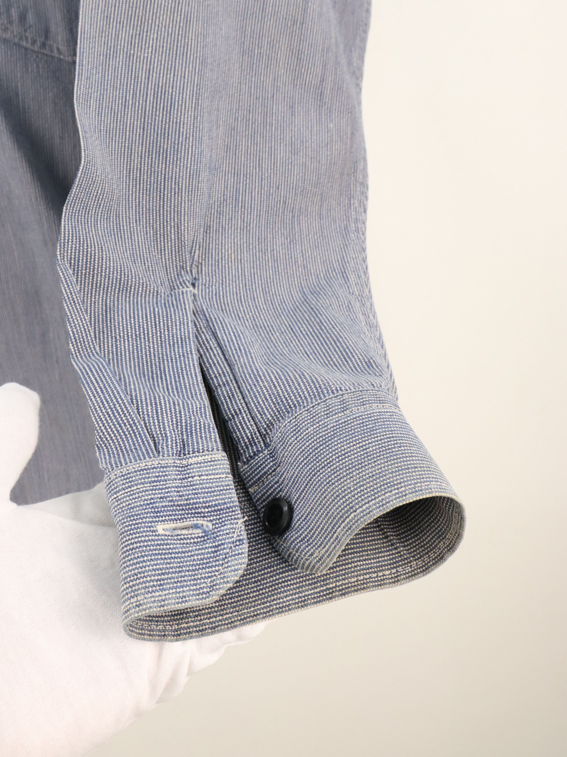 Sugar Cane × Toyo Enterprises Sugar Cane Selvedge Hickory Workwear Longsleeve Shirt Size US L / EU 52-54 / 3 - 12 Thumbnail