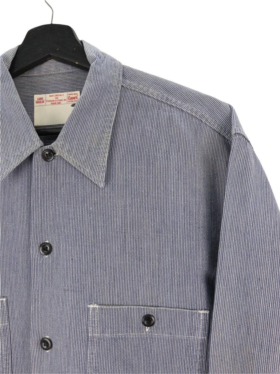 Sugar Cane × Toyo Enterprises Sugar Cane Selvedge Hickory Workwear Longsleeve Shirt Size US L / EU 52-54 / 3 - 6 Thumbnail
