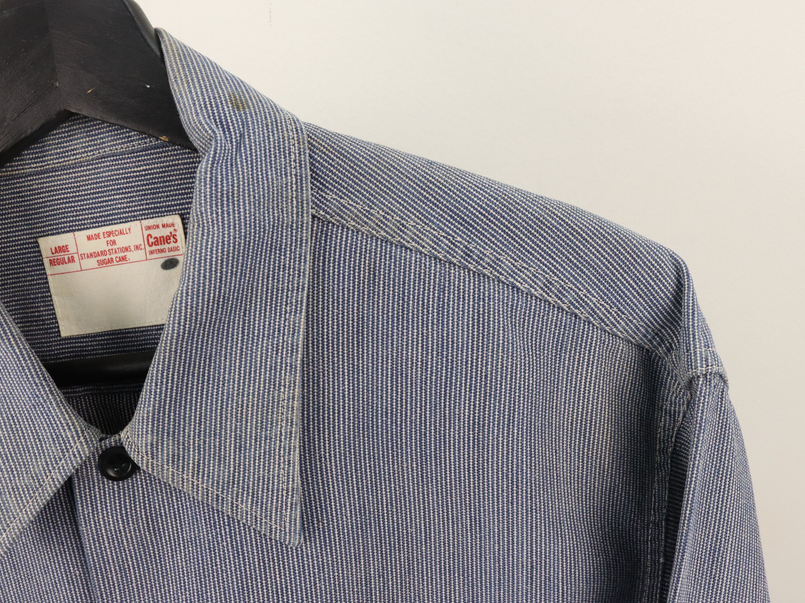 Sugar Cane × Toyo Enterprises Sugar Cane Selvedge Hickory Workwear Longsleeve Shirt Size US L / EU 52-54 / 3 - 15 Thumbnail