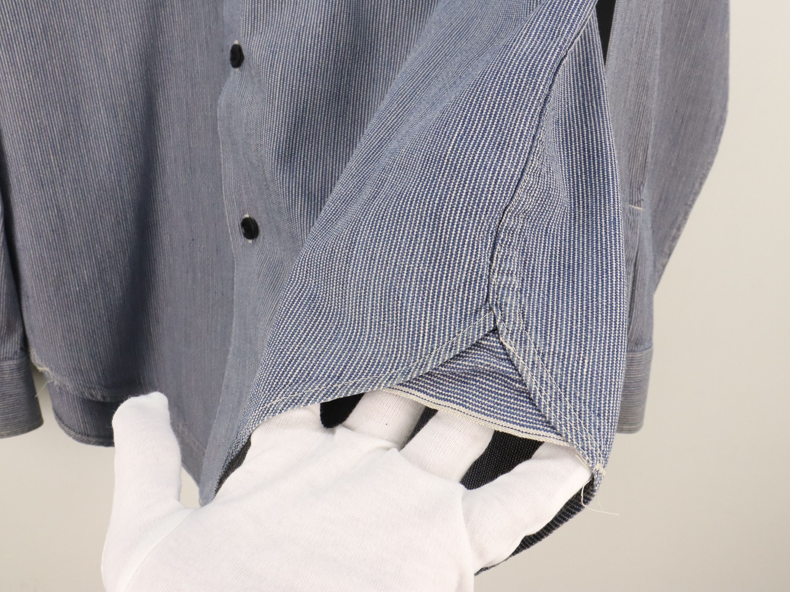 Sugar Cane × Toyo Enterprises Sugar Cane Selvedge Hickory Workwear Longsleeve Shirt Size US L / EU 52-54 / 3 - 18 Thumbnail