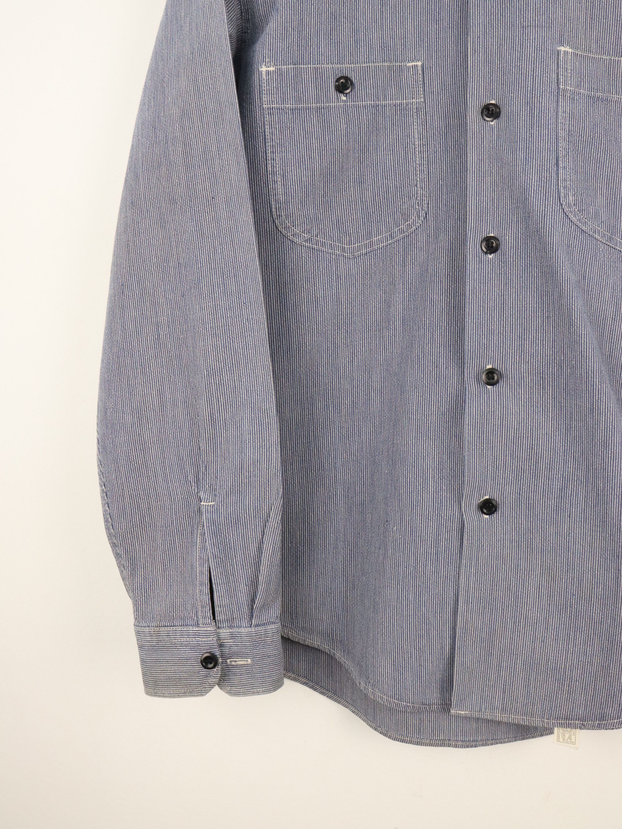 Sugar Cane × Toyo Enterprises Sugar Cane Selvedge Hickory Workwear Longsleeve Shirt Size US L / EU 52-54 / 3 - 11 Thumbnail