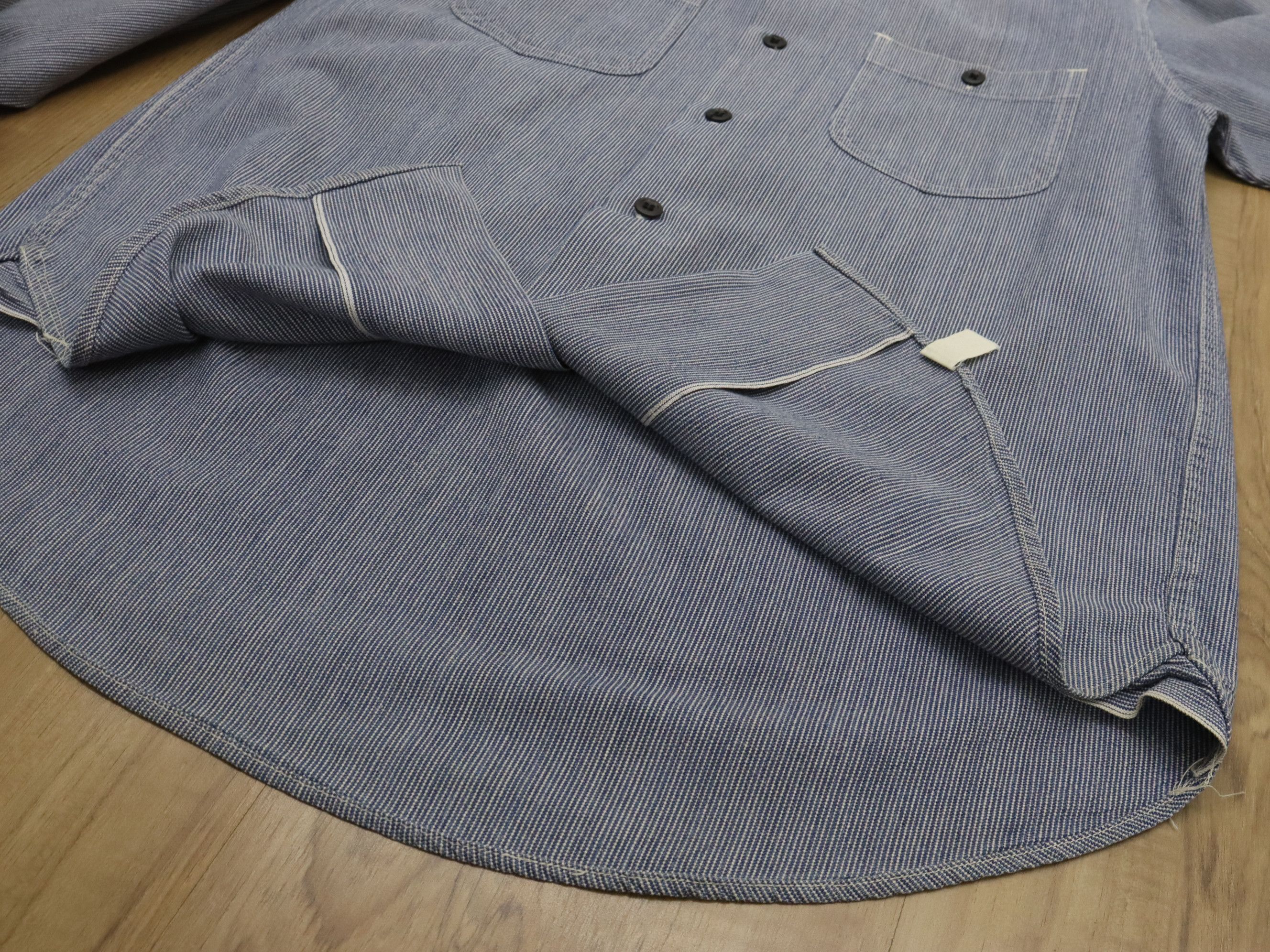Sugar Cane × Toyo Enterprises Sugar Cane Selvedge Hickory Workwear Longsleeve Shirt Size US L / EU 52-54 / 3 - 20 Thumbnail
