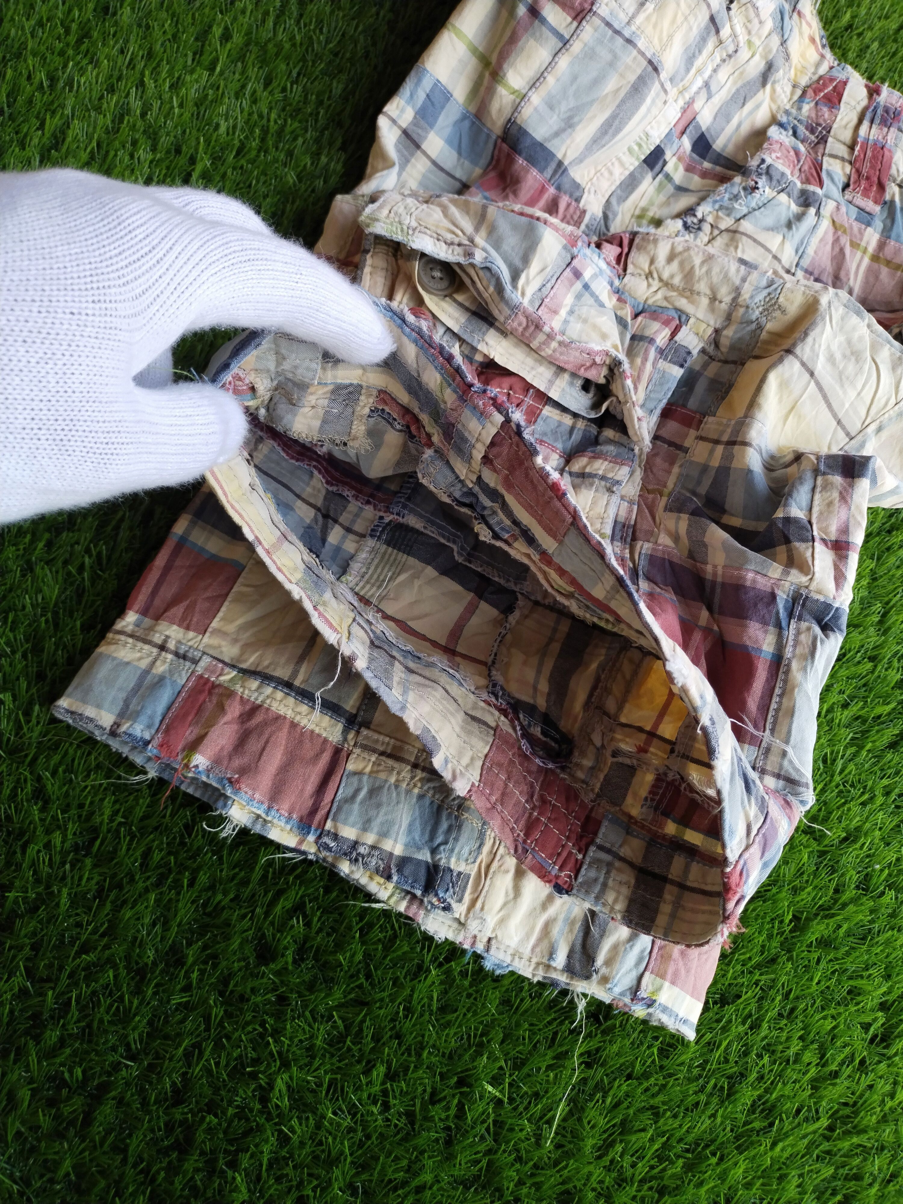 Abercrombie & Fitch × Japanese Brand Abercrombie & Fitch AF Cargo Shorts Patchwork Plaid Mens Size US 32 / EU 48 - 2 Thumbnail