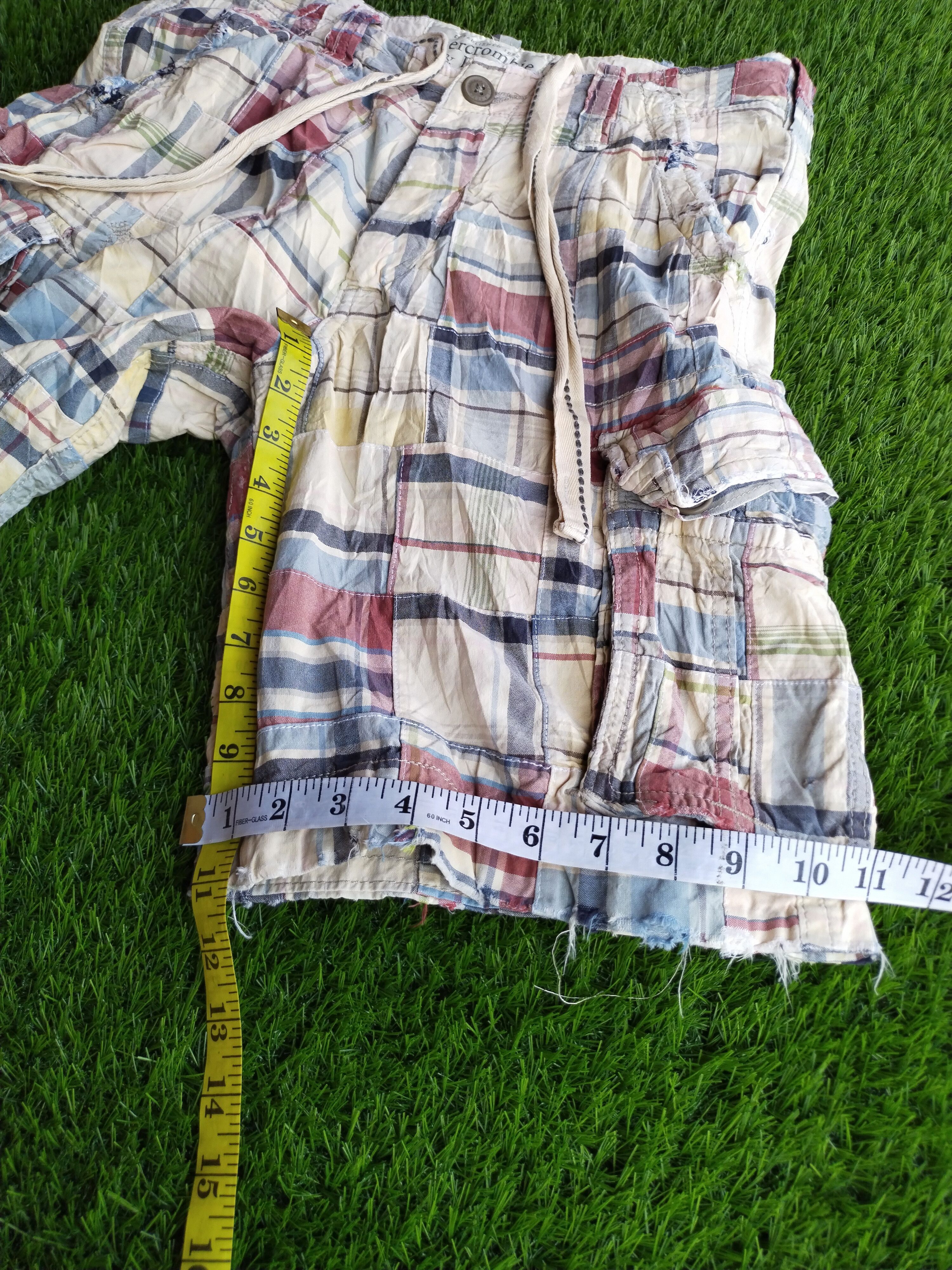 Abercrombie & Fitch × Japanese Brand Abercrombie & Fitch AF Cargo Shorts Patchwork Plaid Mens Size US 32 / EU 48 - 16 Thumbnail
