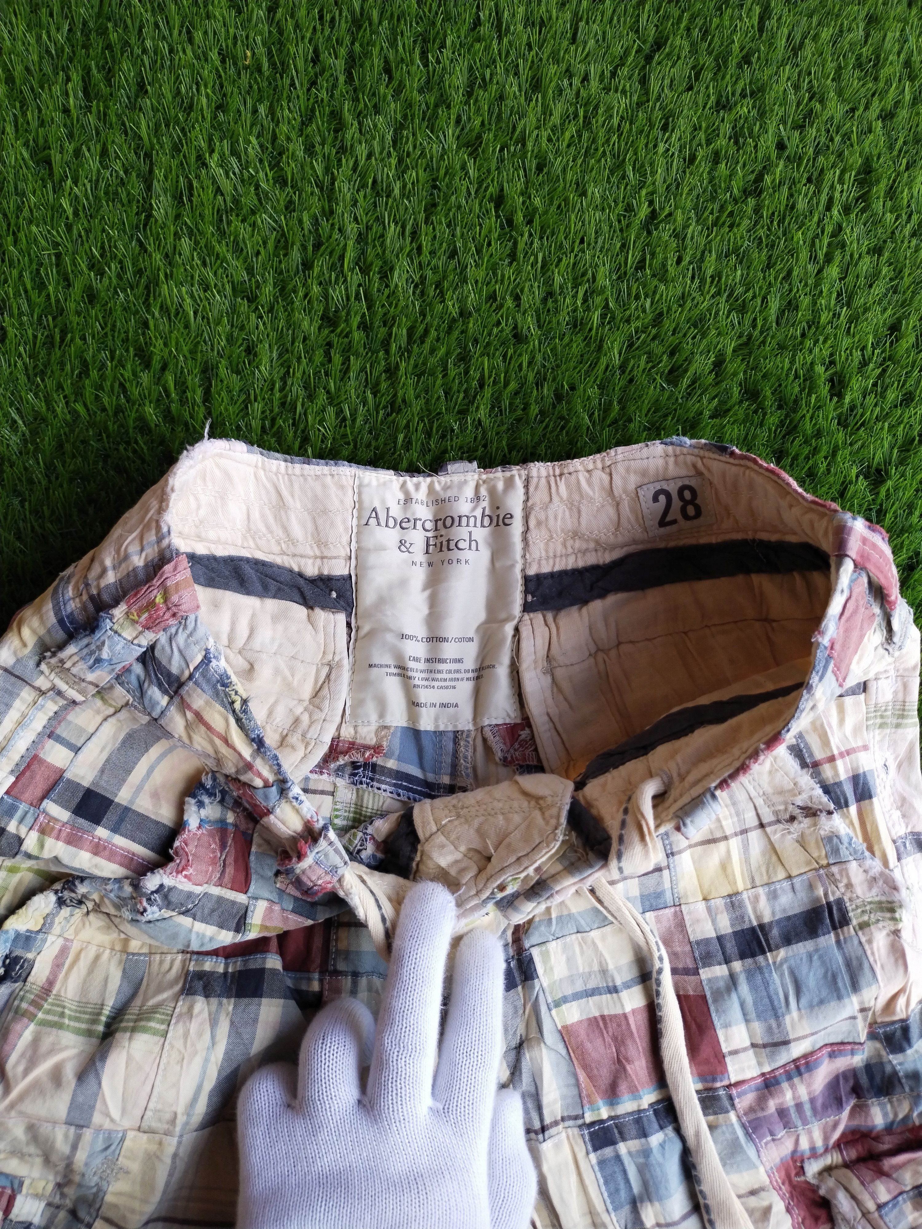 Abercrombie & Fitch × Japanese Brand Abercrombie & Fitch AF Cargo Shorts Patchwork Plaid Mens Size US 32 / EU 48 - 9 Thumbnail