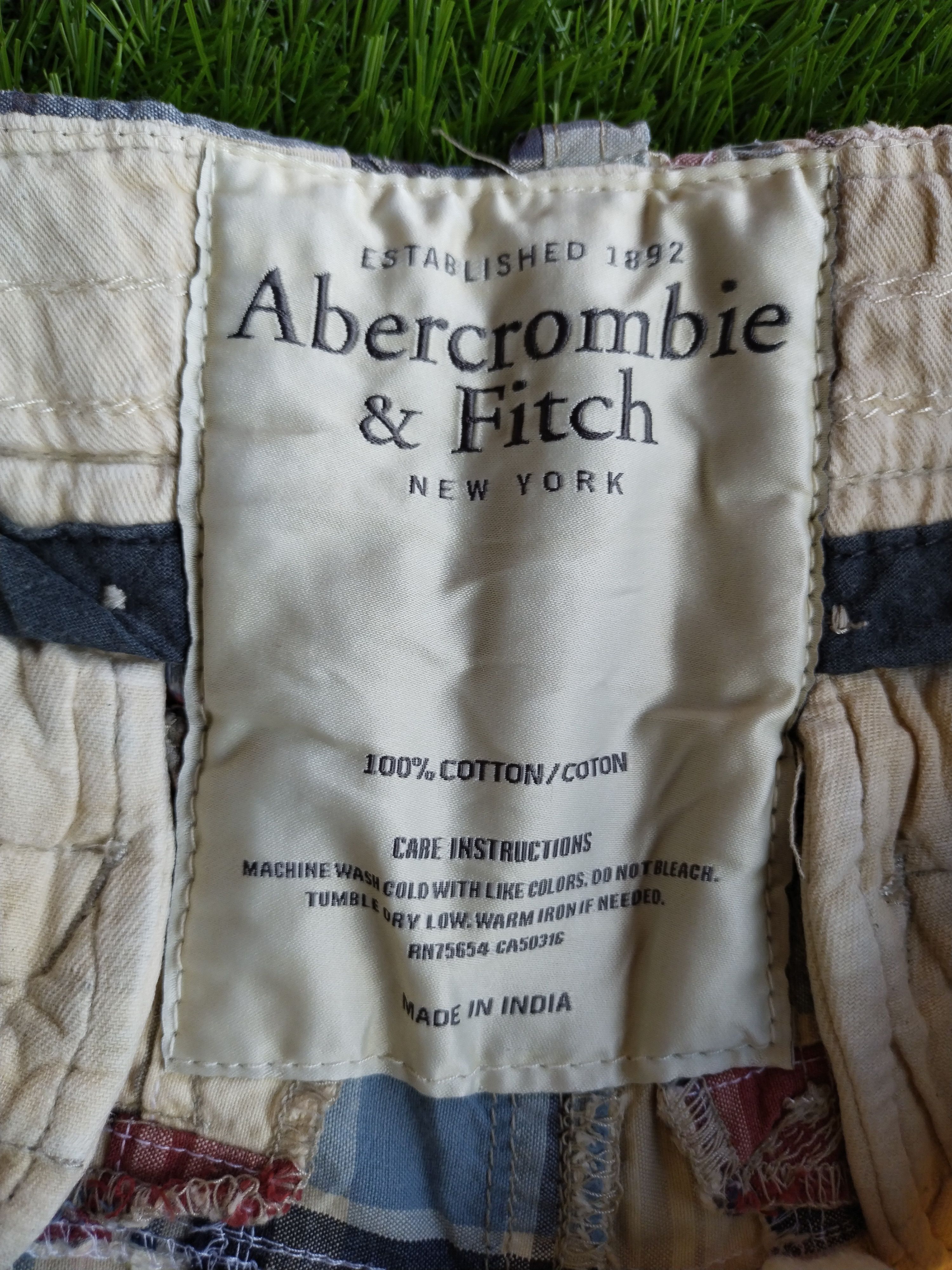 Abercrombie & Fitch × Japanese Brand Abercrombie & Fitch AF Cargo Shorts Patchwork Plaid Mens Size US 32 / EU 48 - 8 Thumbnail
