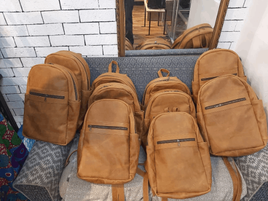 Vintage Handmade Leather Backpack Size ONE SIZE - 3 Thumbnail