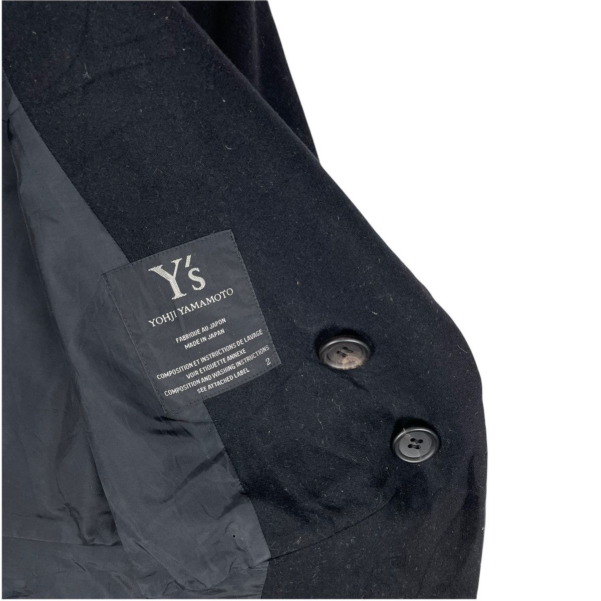 Yohji Yamamoto 🔥YOHJI YAMAMOTO V COLLAR BUTTON JACKET Size US M / EU 48-50 / 2 - 12 Thumbnail