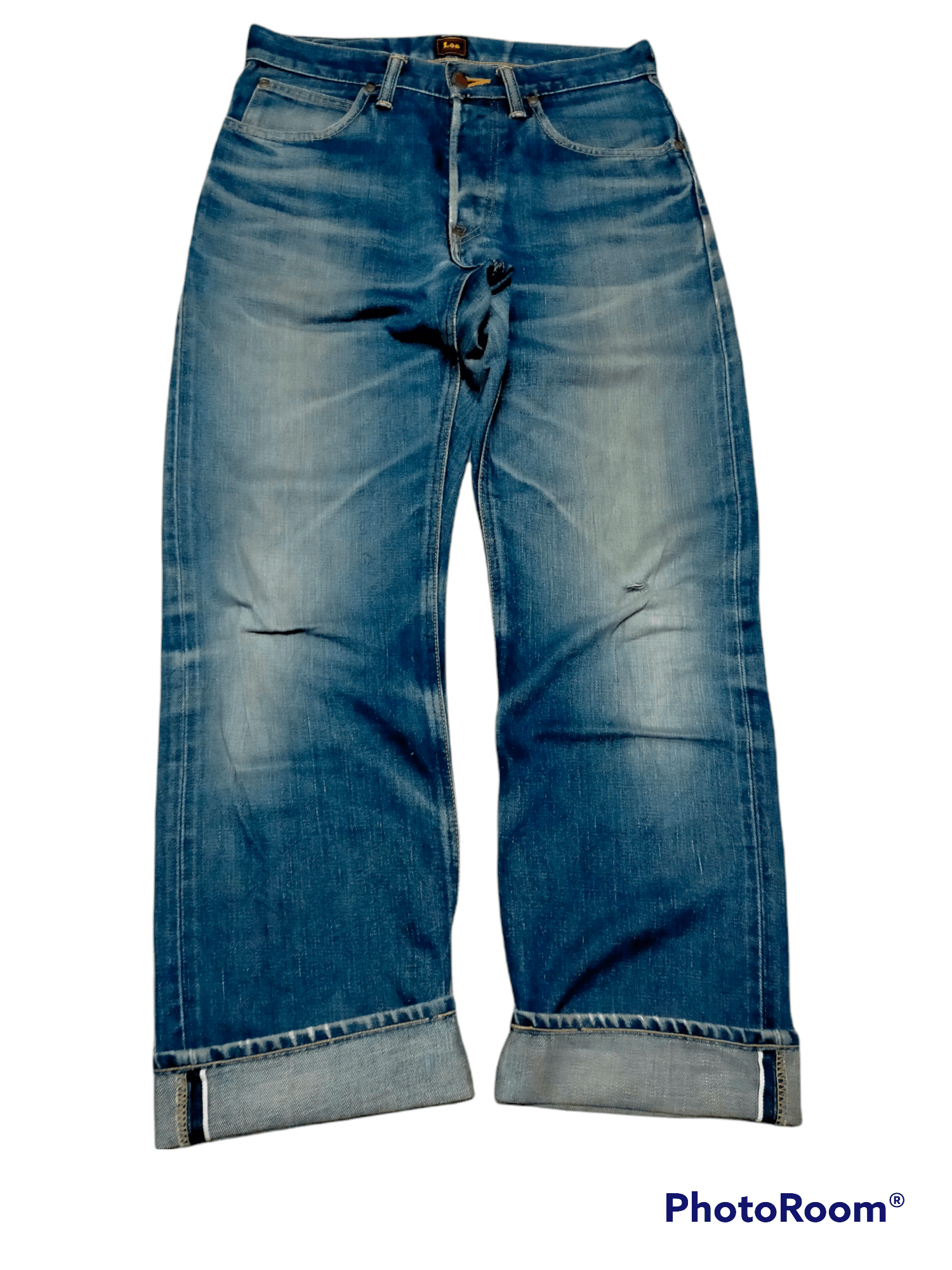 Japanese Brand Lee Riders Distressed jeans selvedge Size US 30 / EU 46 - 2 Thumbnail