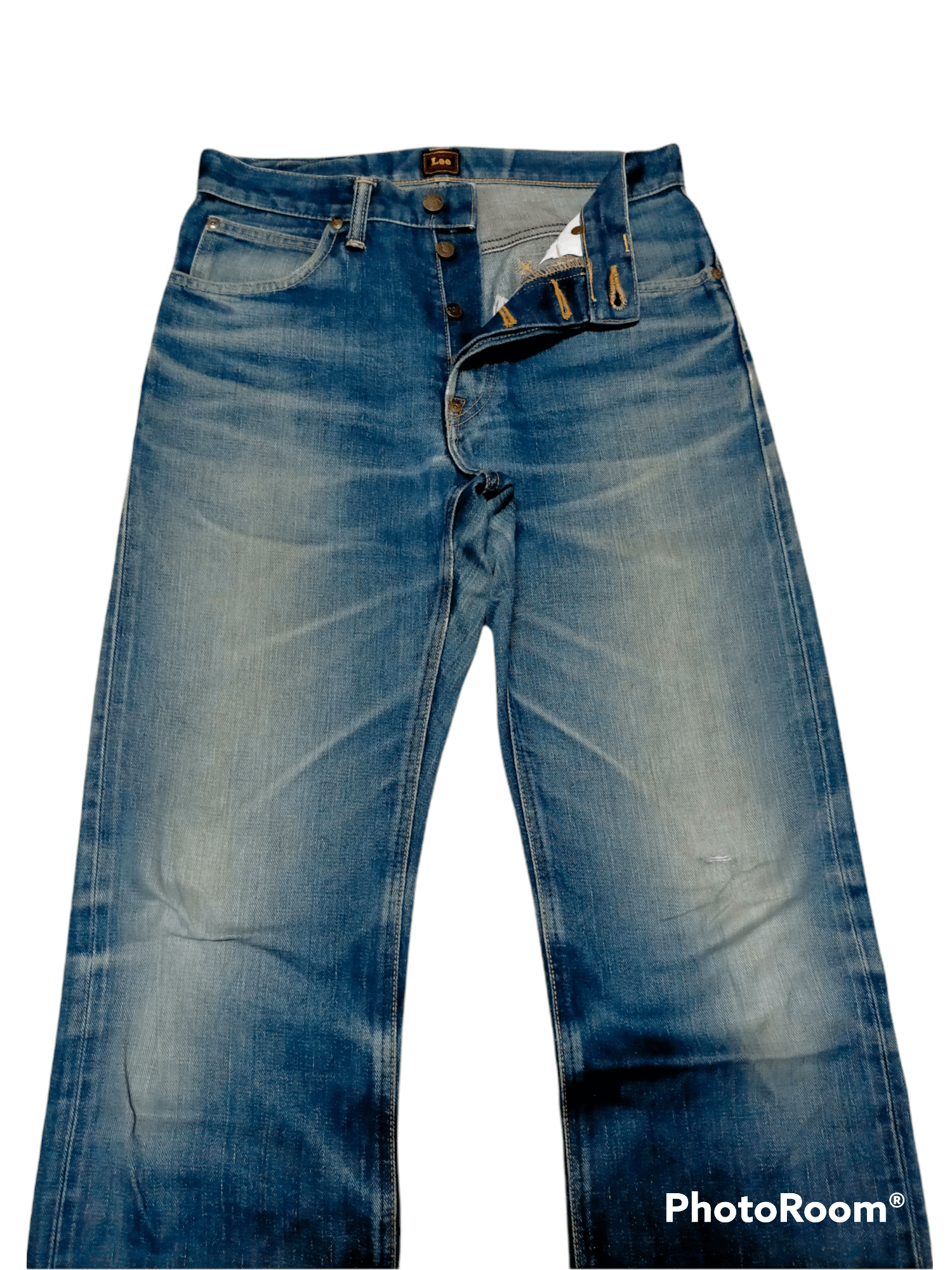 Japanese Brand Lee Riders Distressed jeans selvedge Size US 30 / EU 46 - 3 Thumbnail