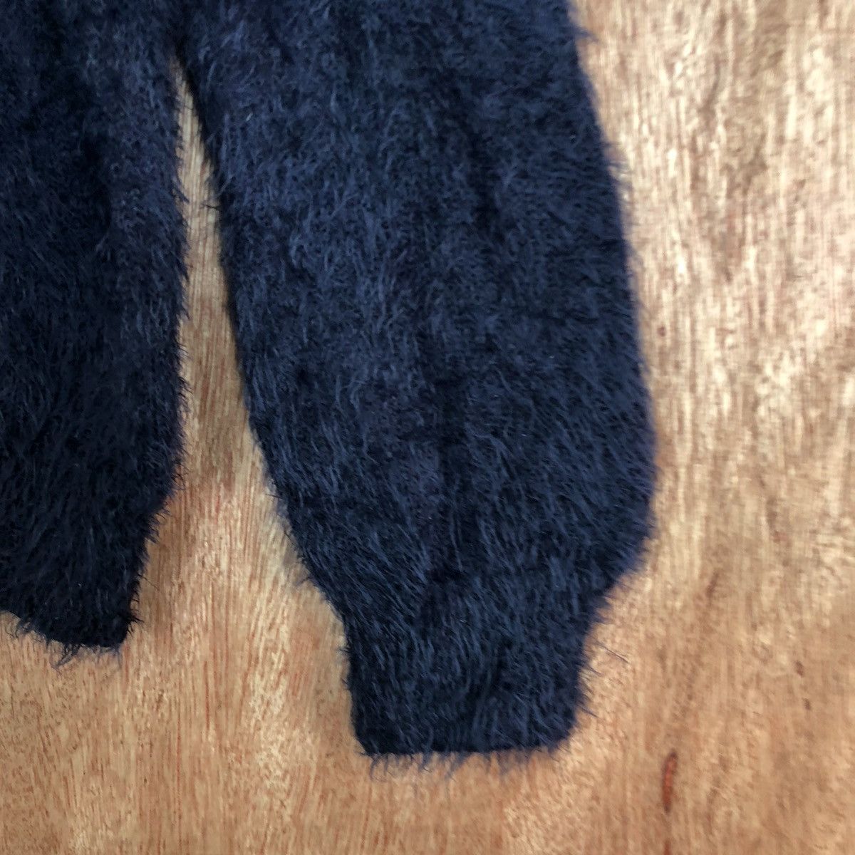 Homespun Knitwear DLL Sospita Dark Blue Mohair Shag Shaggy Knitwear #c361 Size S / US 4 / IT 40 - 4 Thumbnail