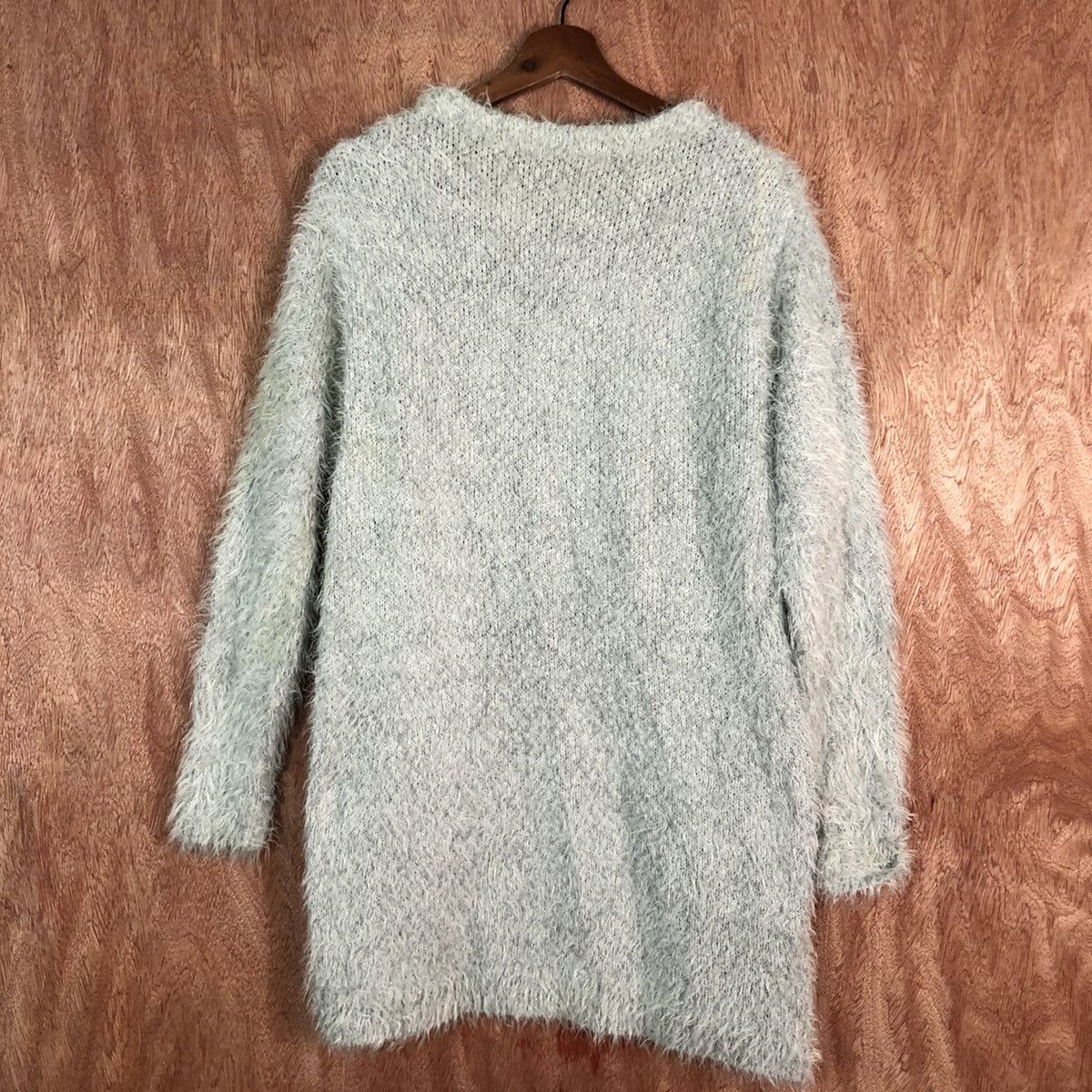 Japanese Brand DLL VIS Japan Grey Mohair shag shaggy fur Cardigan #c355 Size US M / EU 48-50 / 2 - 10 Thumbnail