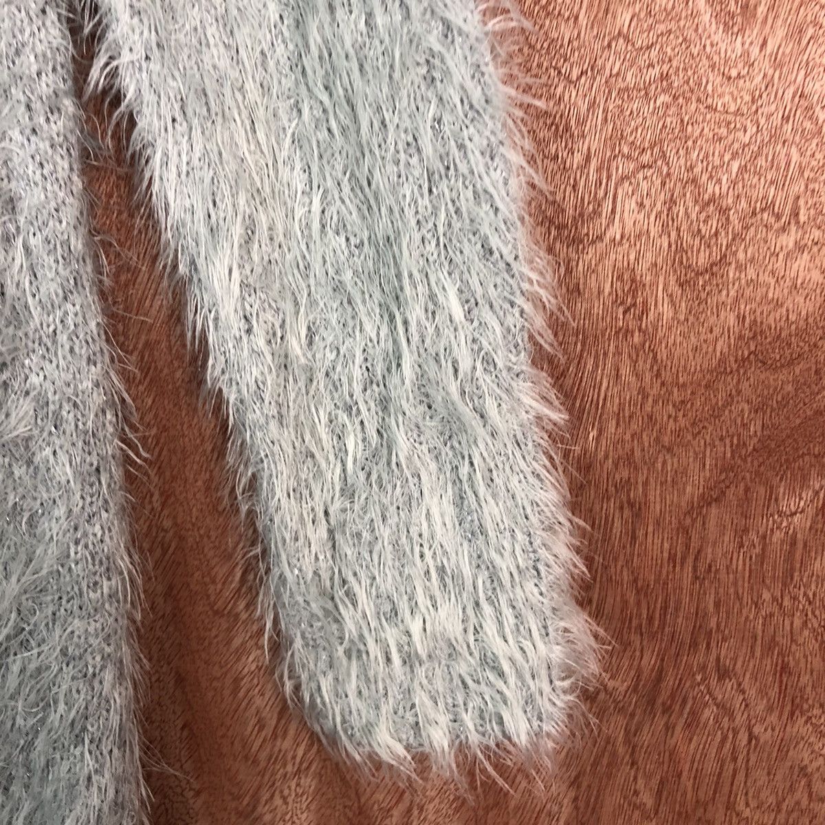 Japanese Brand DLL VIS Japan Grey Mohair shag shaggy fur Cardigan #c355 Size US M / EU 48-50 / 2 - 4 Thumbnail