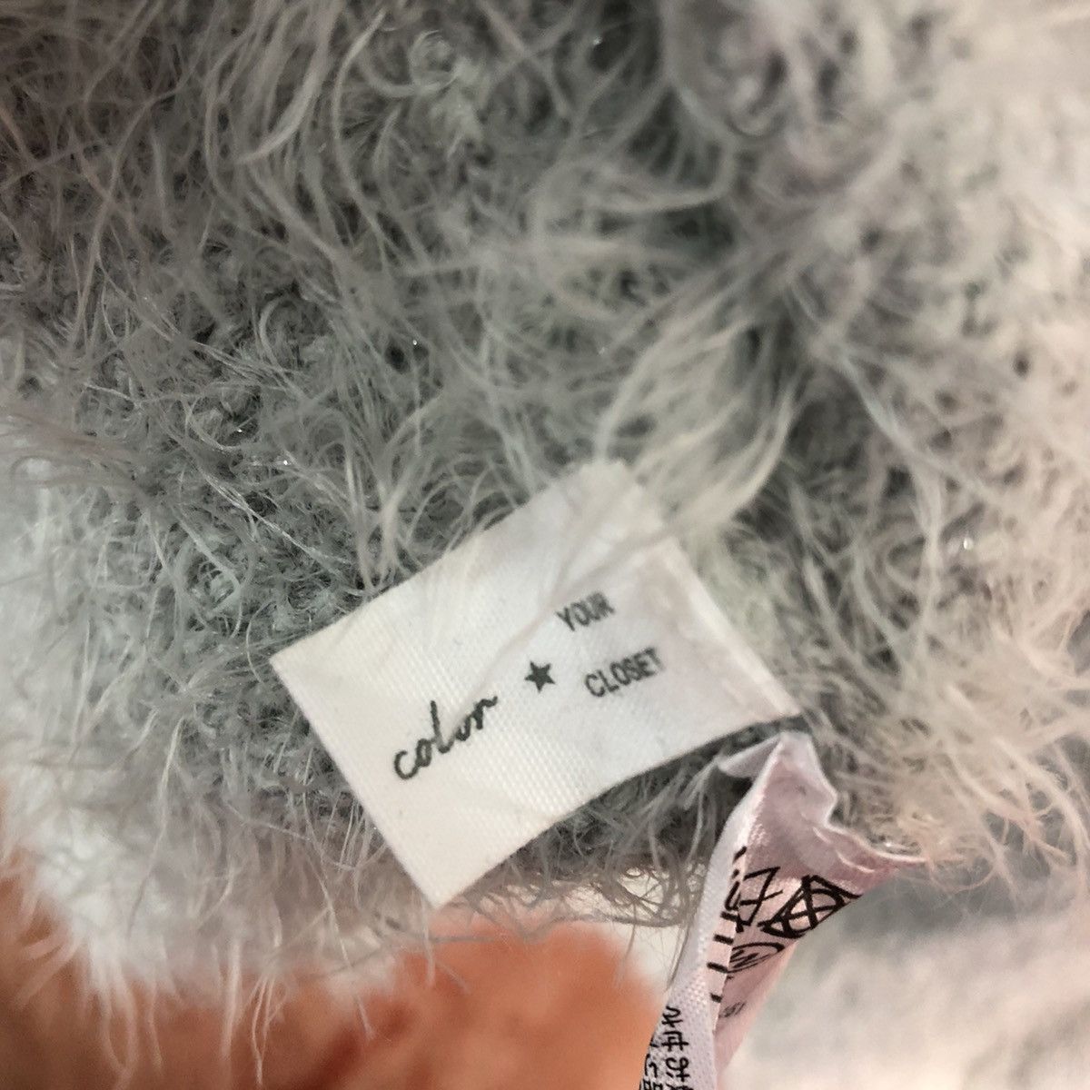 Japanese Brand DLL VIS Japan Grey Mohair shag shaggy fur Cardigan #c355 Size US M / EU 48-50 / 2 - 12 Thumbnail