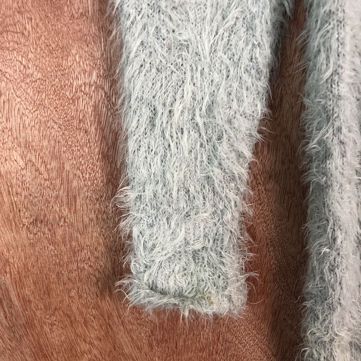 Japanese Brand DLL VIS Japan Grey Mohair shag shaggy fur Cardigan #c355 Size US M / EU 48-50 / 2 - 6 Thumbnail