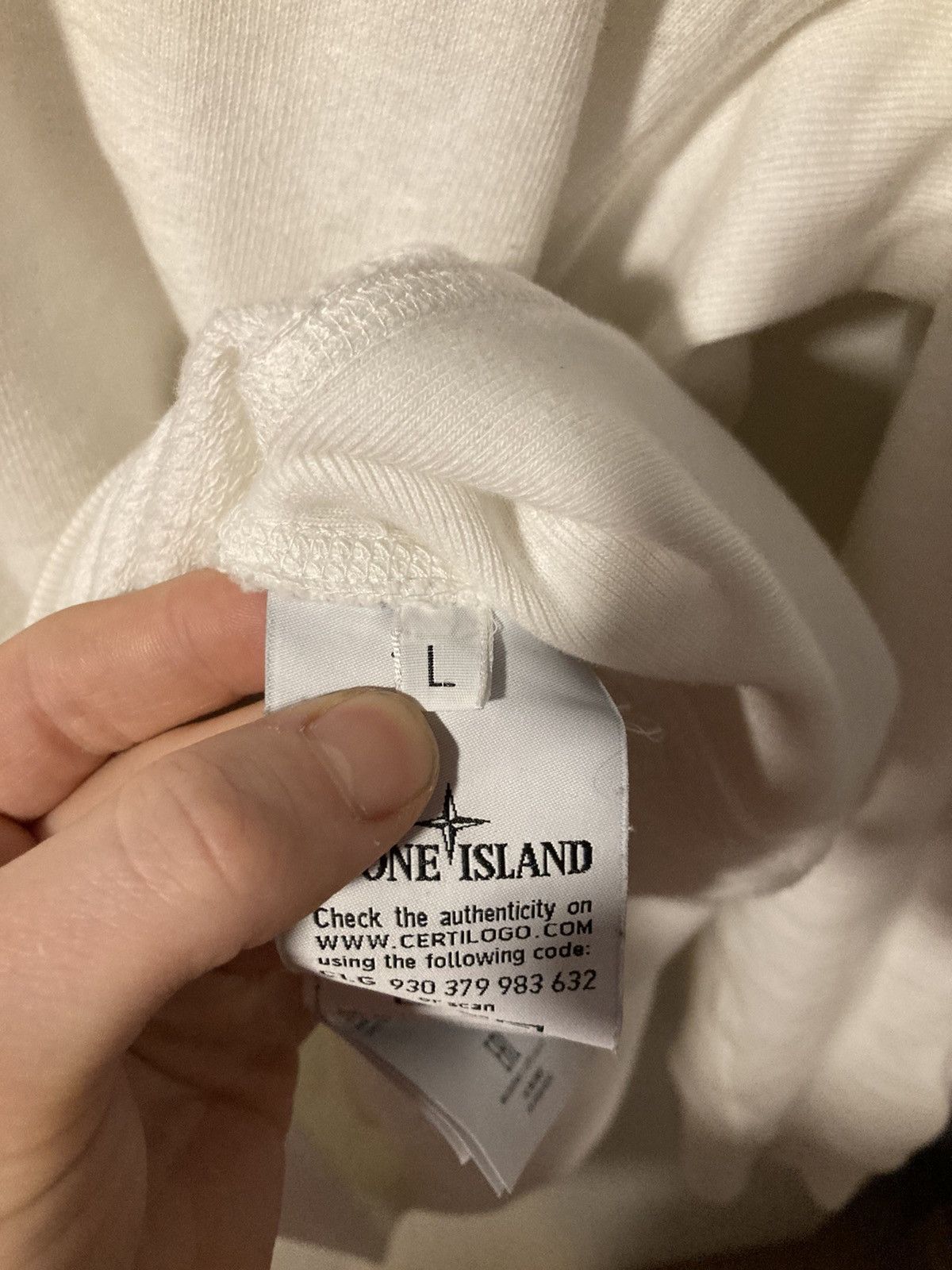 Stone Island Stone Island White Crewneck Size US L / EU 52-54 / 3 - 6 Thumbnail