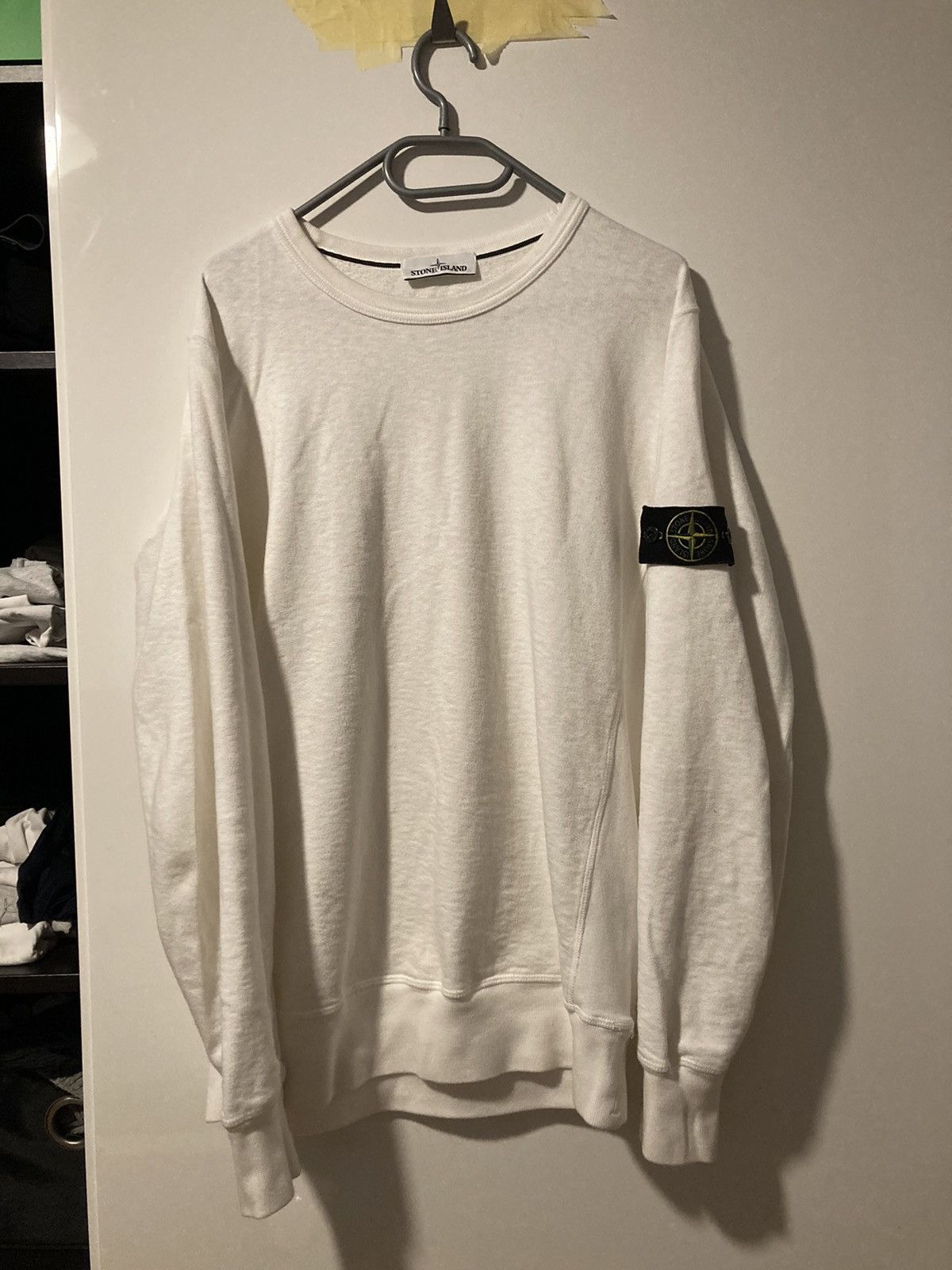 Stone Island Stone Island White Crewneck Size US L / EU 52-54 / 3 - 1 Thumbnail